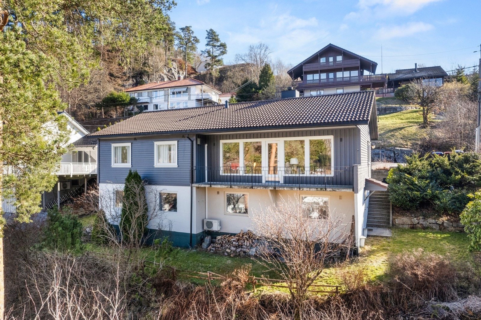 Tomta har svært gode solforhold Galleribilde