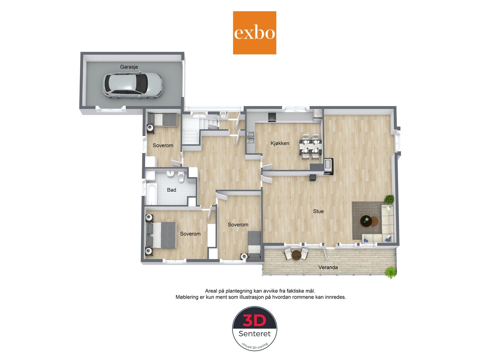 Plantegning hovedetasjen Galleribilde