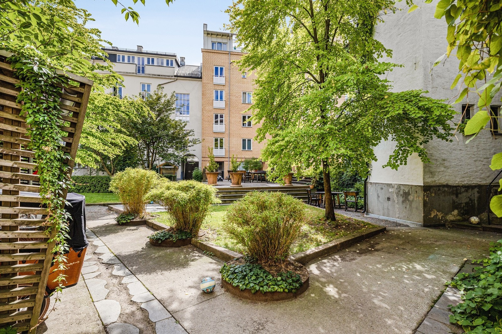 Bakgården til blokken er tilknyttet Meyerhagen. Galleribilde