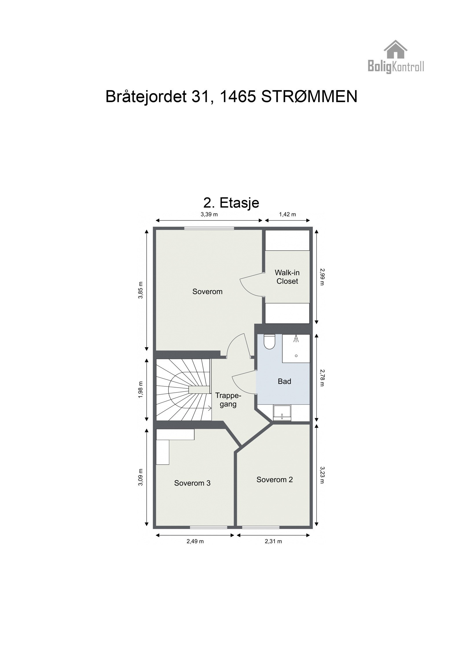 Floorplan letterhead - Braatejordet 31, 1465 STRØMMEN - 2. Etasje - 2D Floor Plan Galleribilde