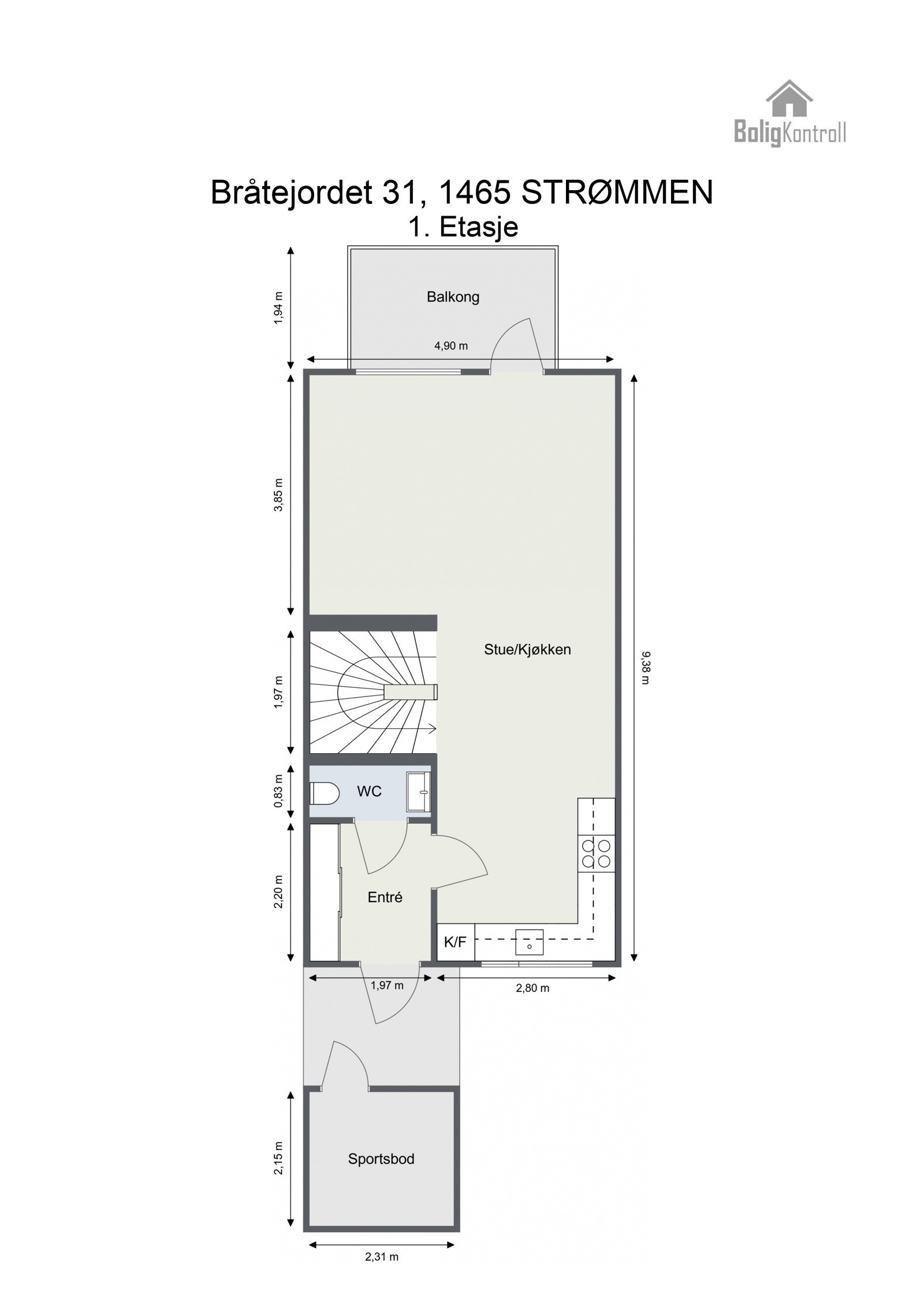 Floorplan letterhead - Braatejordet 31, 1465 STRØMMEN - 1. Etasje - 2D Floor Plan Galleribilde