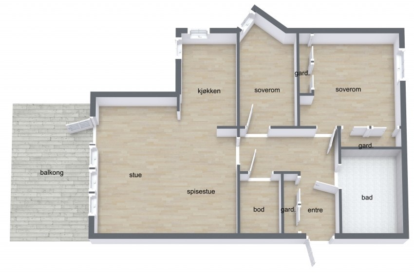 Plantegning Galleribilde