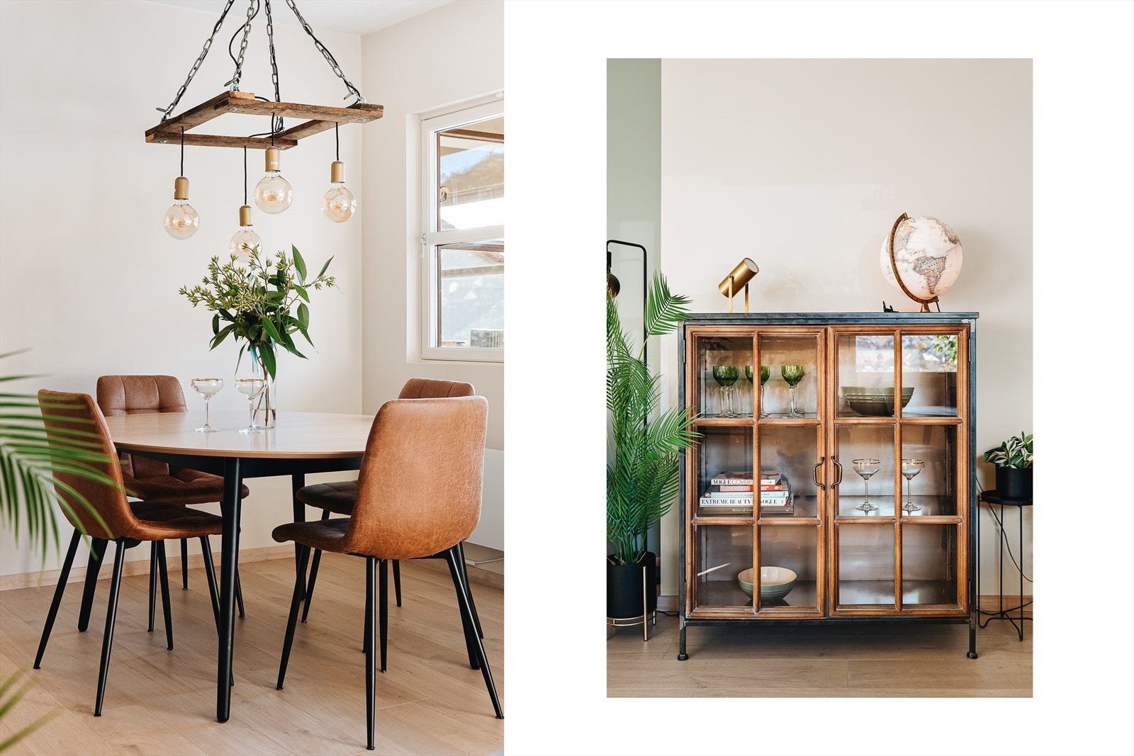 Herlig god plass til både spisebord, sofagruppe og konsollbord/vitrineskap med mer. Galleribilde