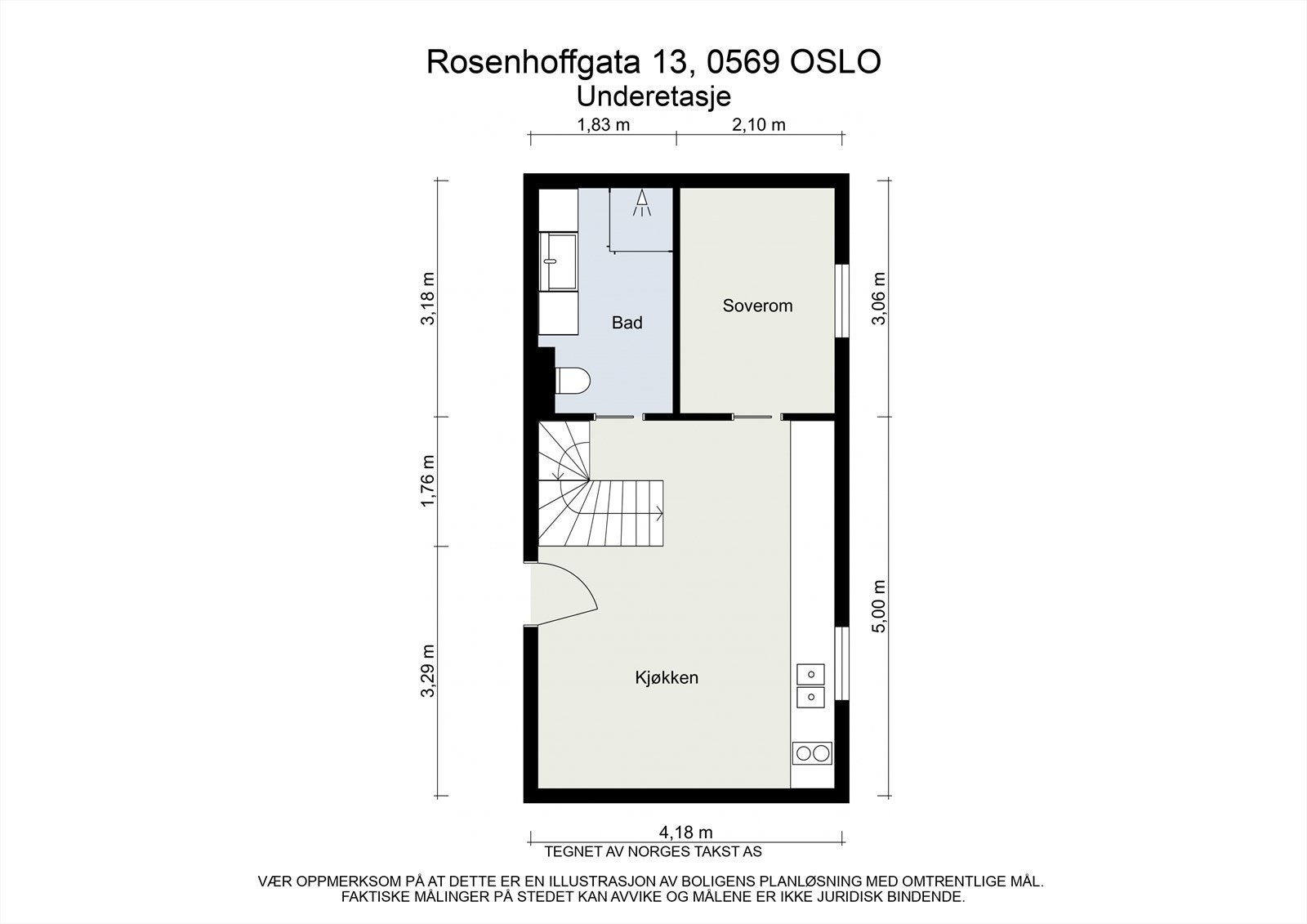Planskisse underetasje Galleribilde