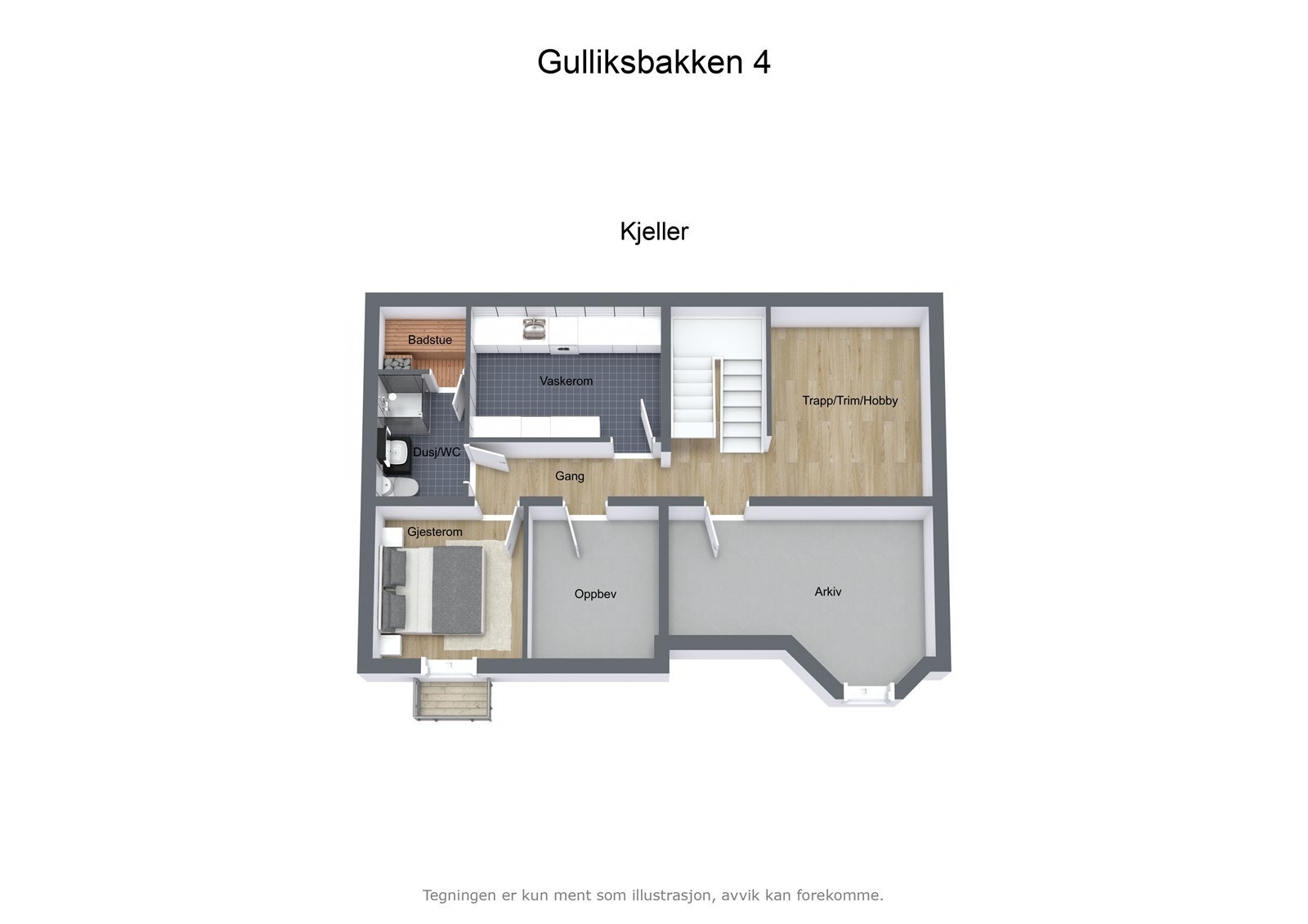 Gulliksbakken 4 - 3D - Kjeller Galleribilde