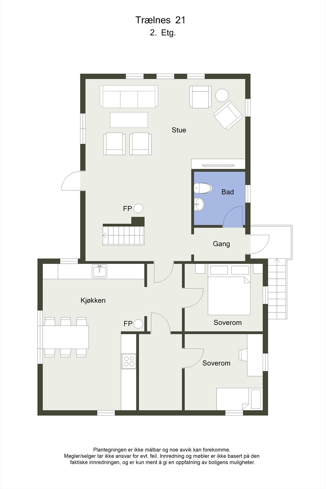 Planskisse 2D - 2.etasje Galleribilde