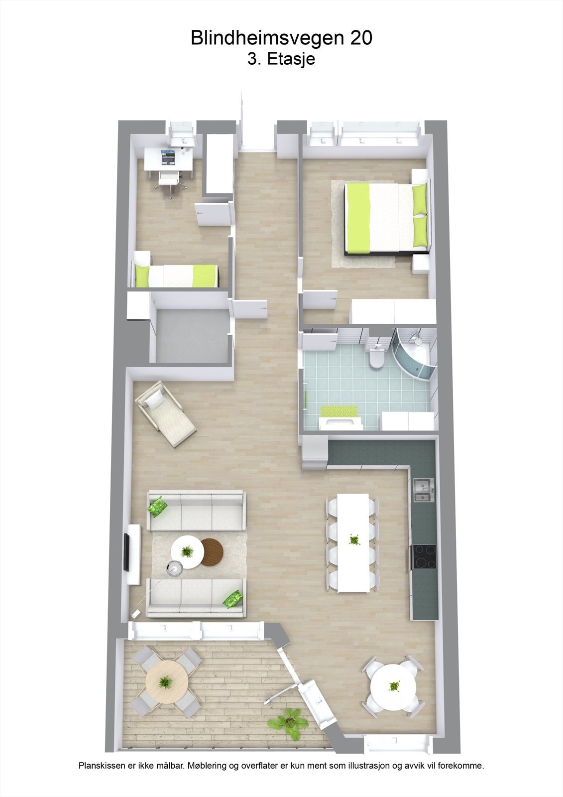 3 D plantegning Galleribilde