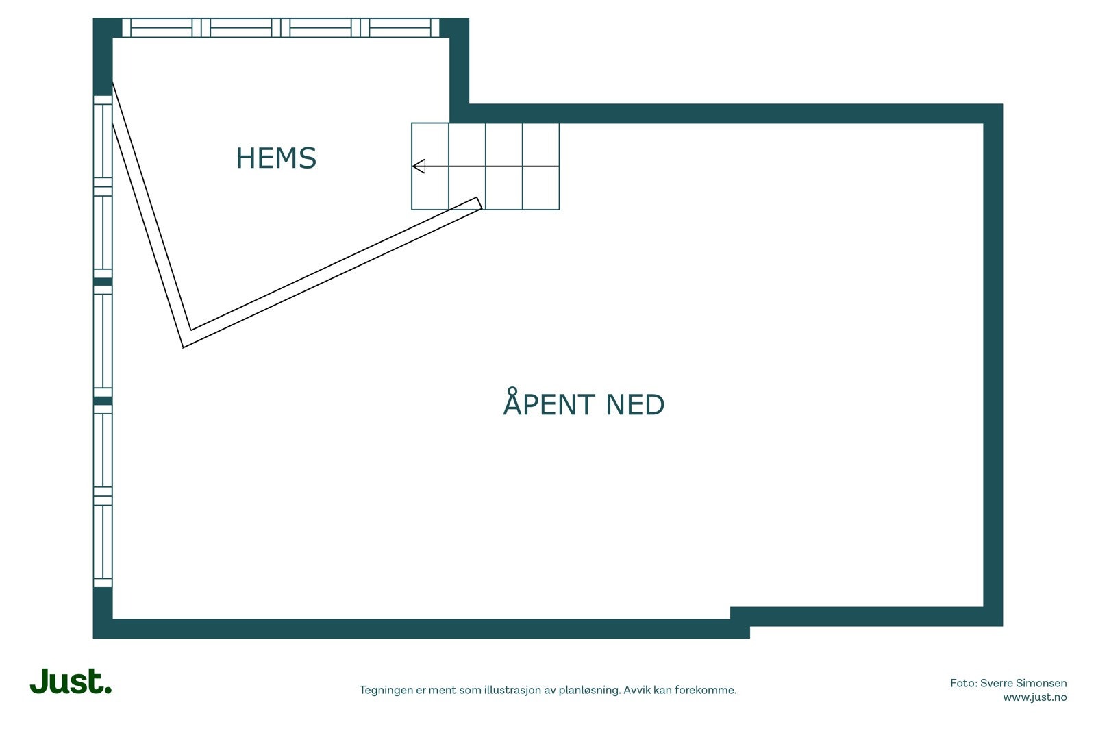 Planskisse hems. Galleribilde