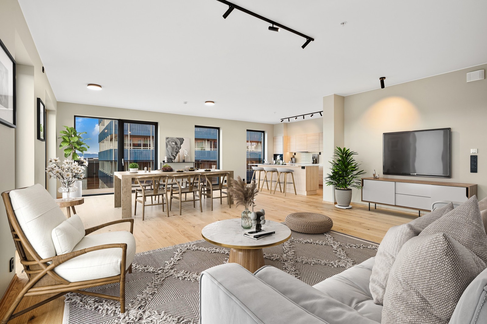 Velkommen til Julianus Holms veg 13 - En helt ny og ubebodd topp/- og endeleilighet med nydelig beliggenhet i et av Lades flotteste prosjekt! (Digitalt møblert bilde) Galleribilde