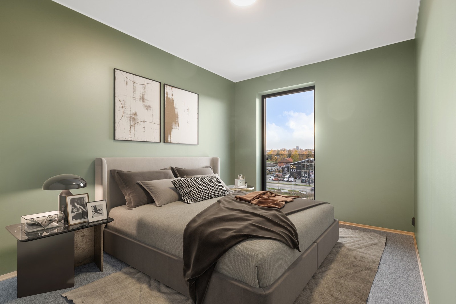 Soverom 2 er på romslig 13,1 kvm og har god plass til seng av god størrelse, garderobeløsning, og annet soveromsmøblement. Galleribilde