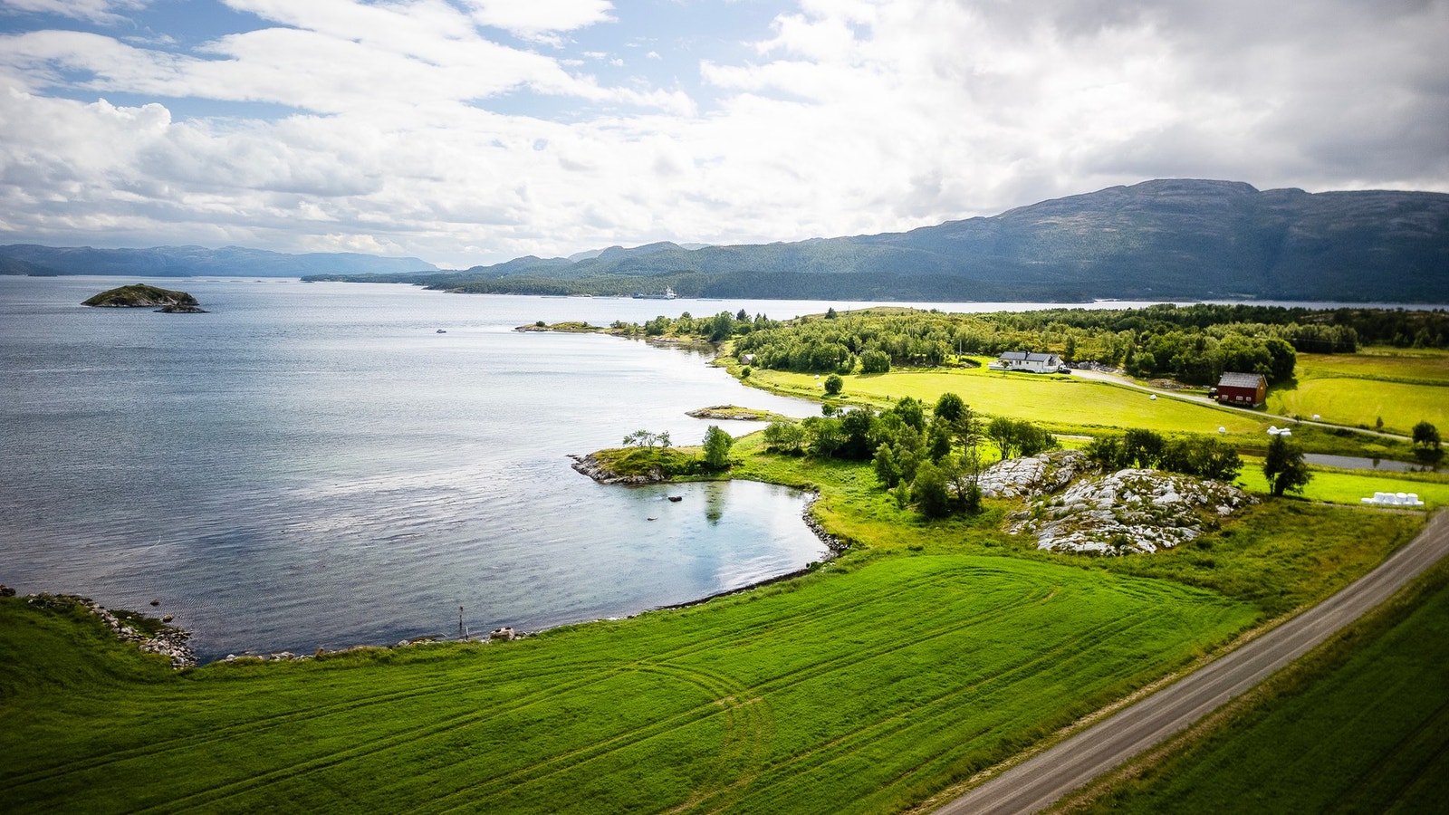 Dronefoto av nærområdet. Galleribilde