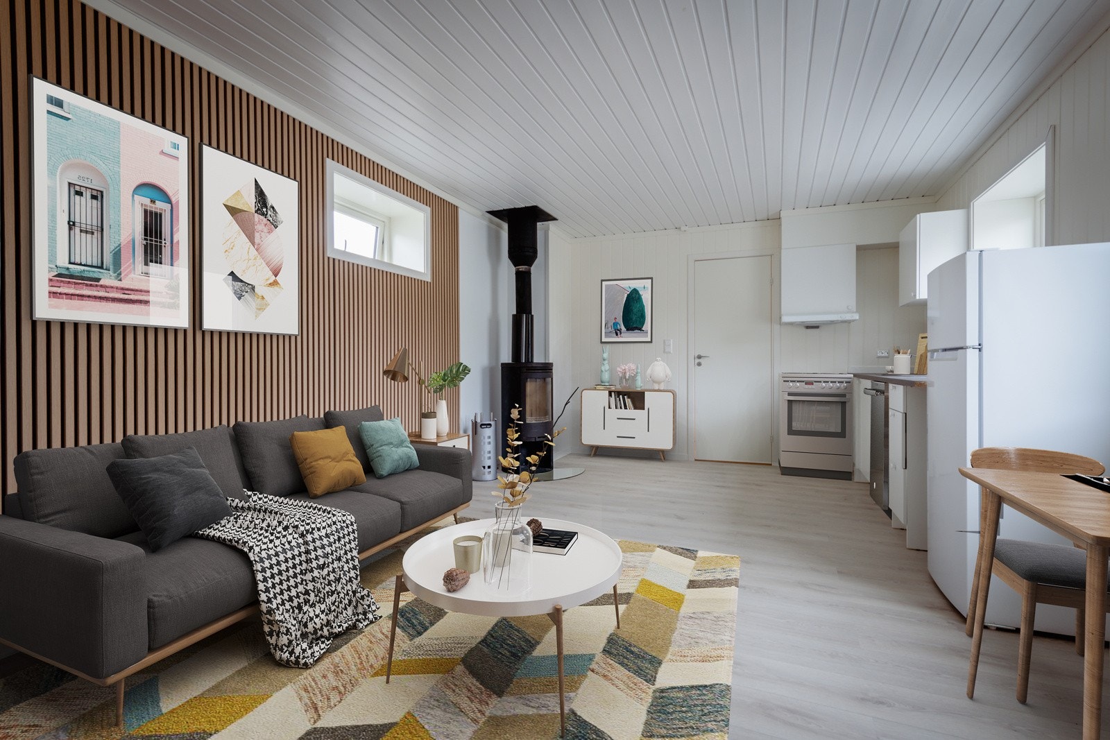 Huset er ikke så stort, men det er i allefall bare å flytte rett inn. Galleribilde