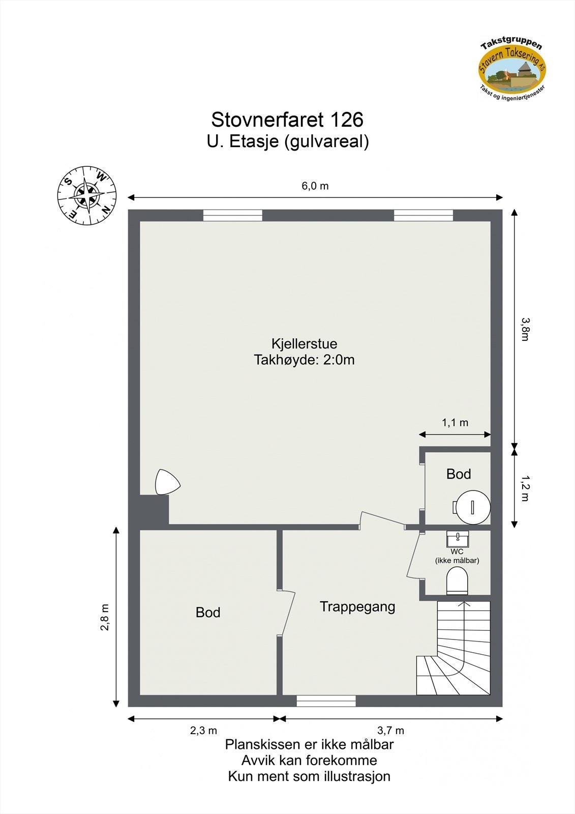 Planskisse kjeller Galleribilde