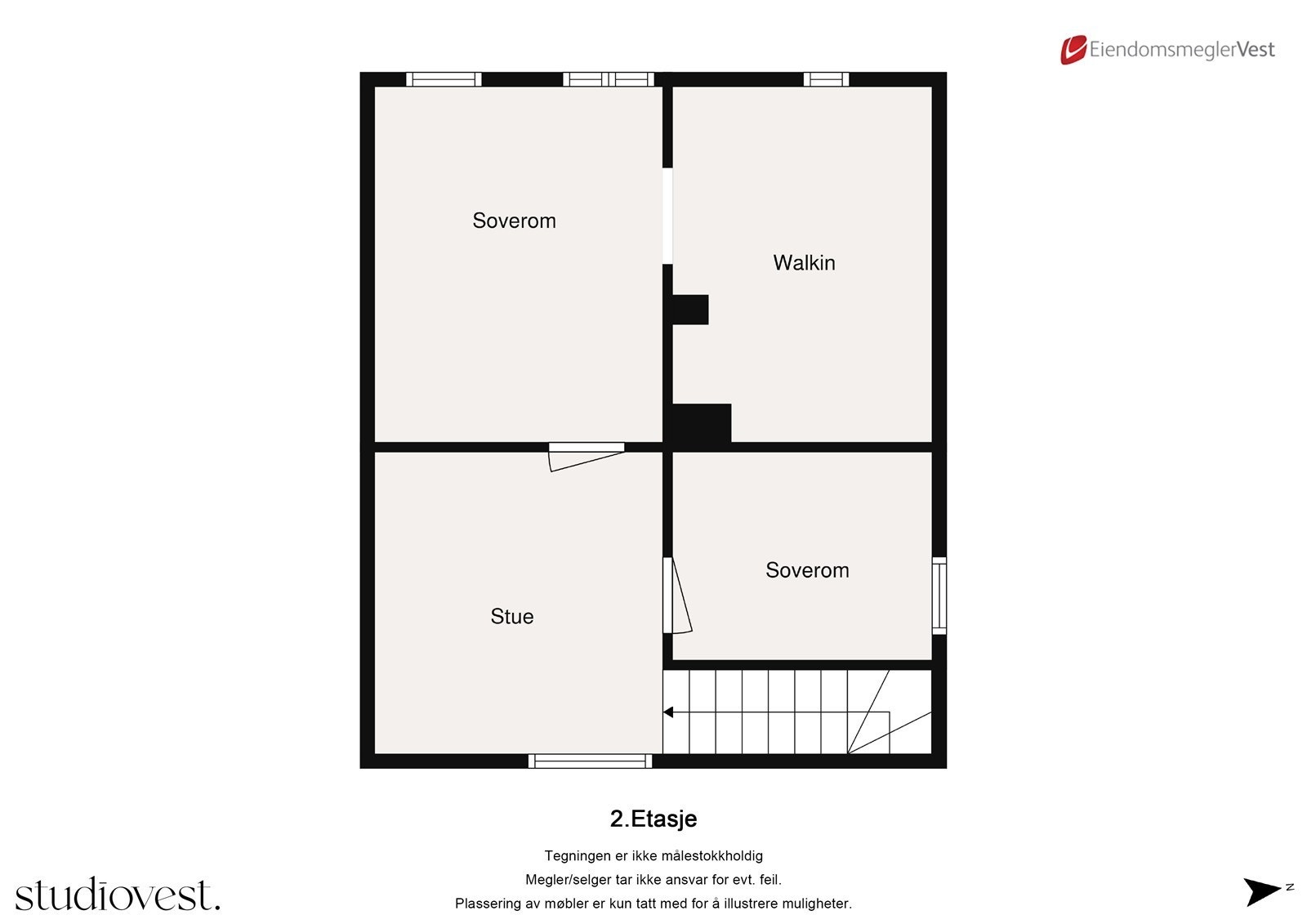 Planløsning 2. etasje Galleribilde