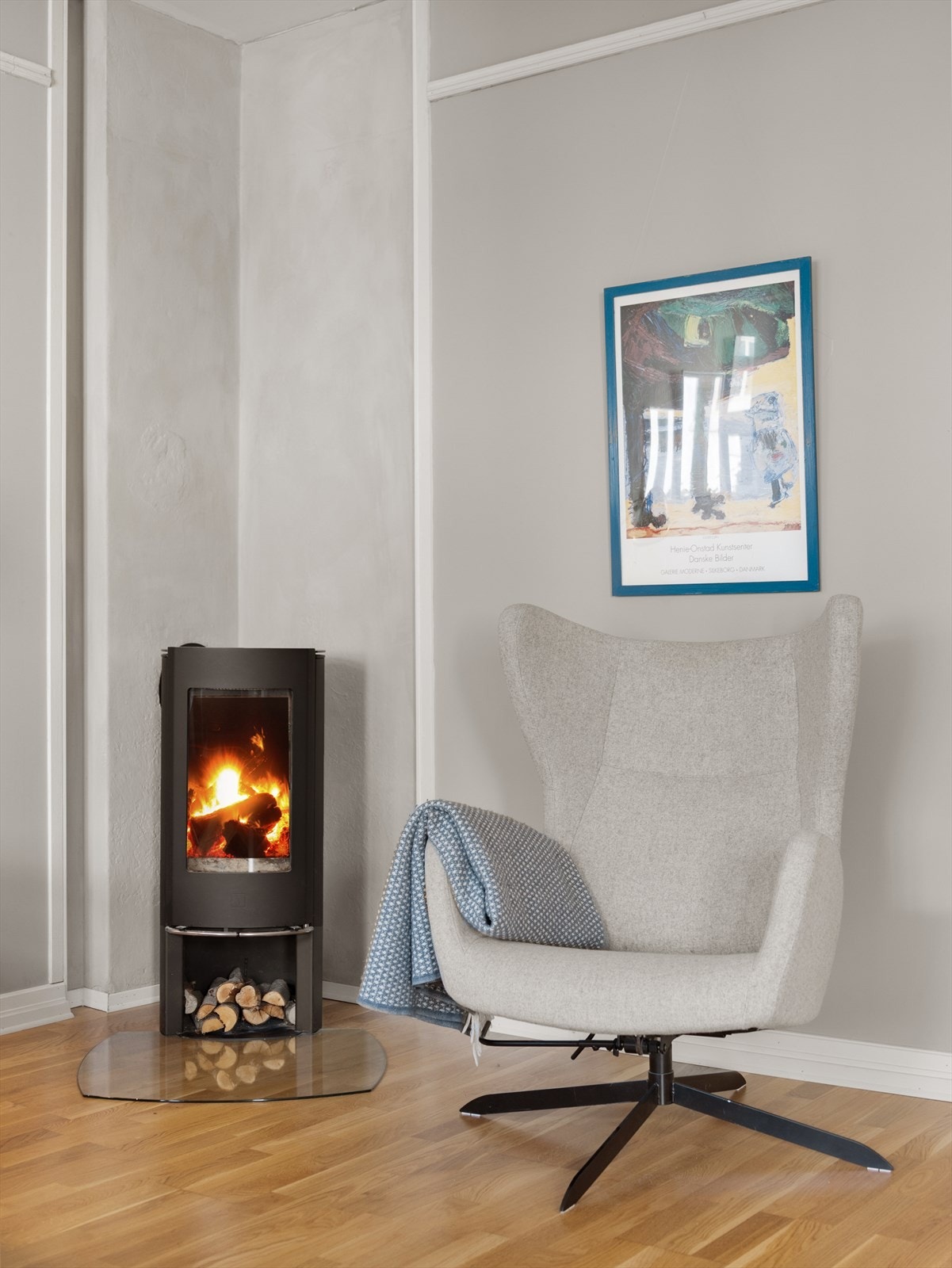 Ildsted som gir godt med varme på kalde dager. Galleribilde