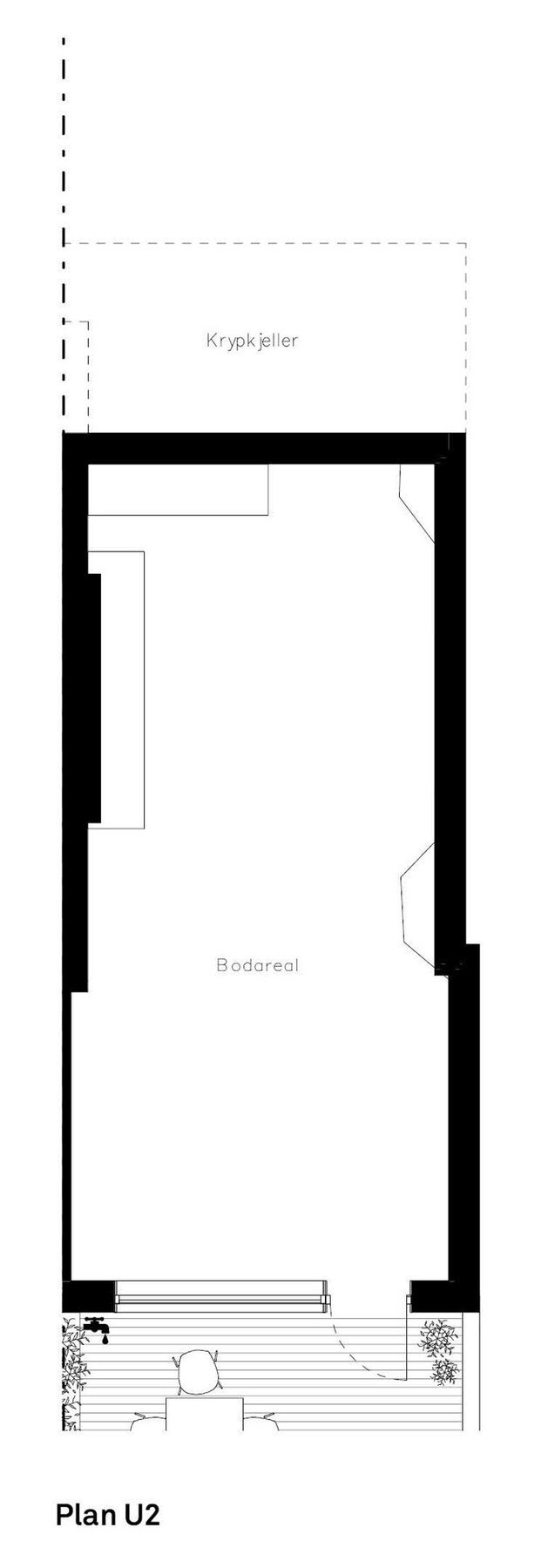 Plantegning 2. underetasje. Avvik kan forekomme pga møbelløsninger m.m.. Galleribilde