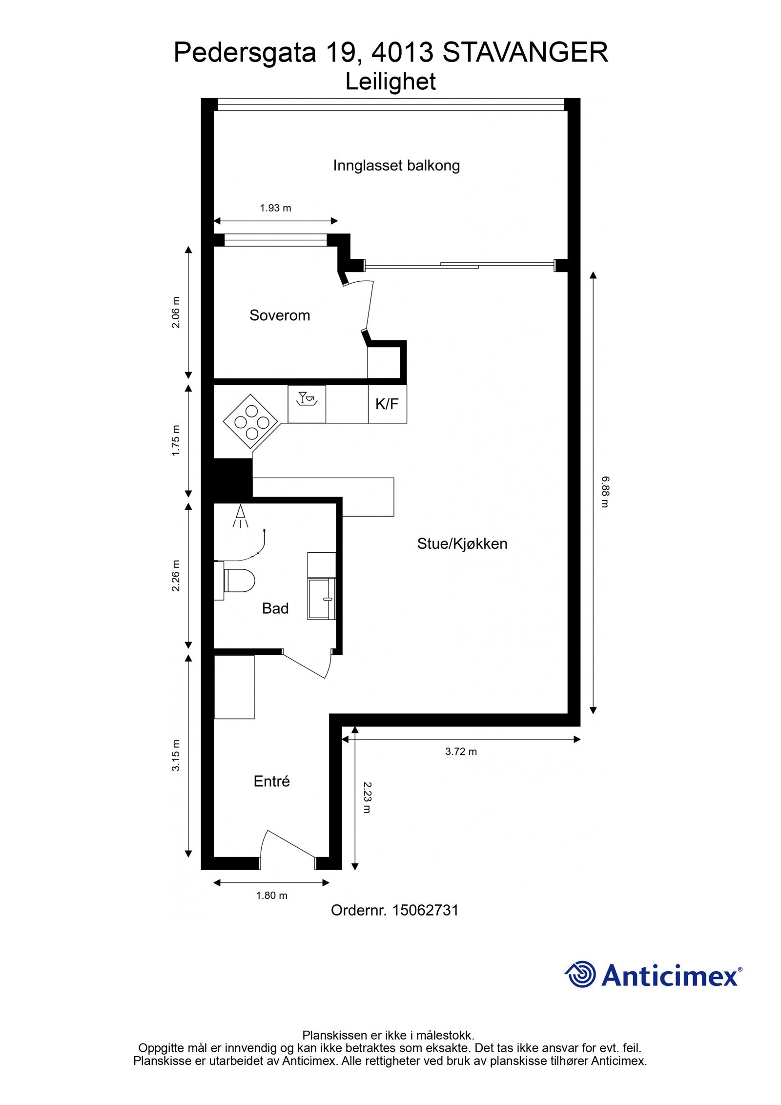 Plantegning | Pedersgata 19 Galleribilde