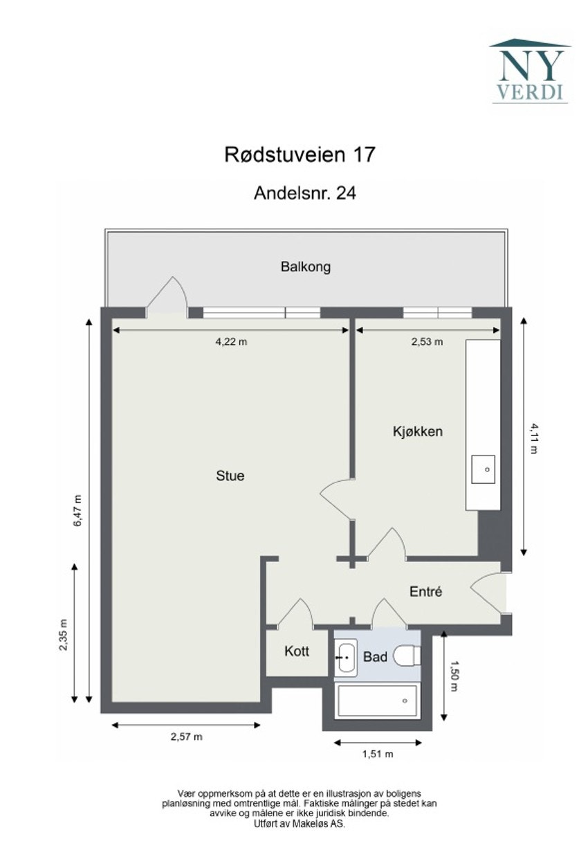 Boligens planskisse Galleribilde