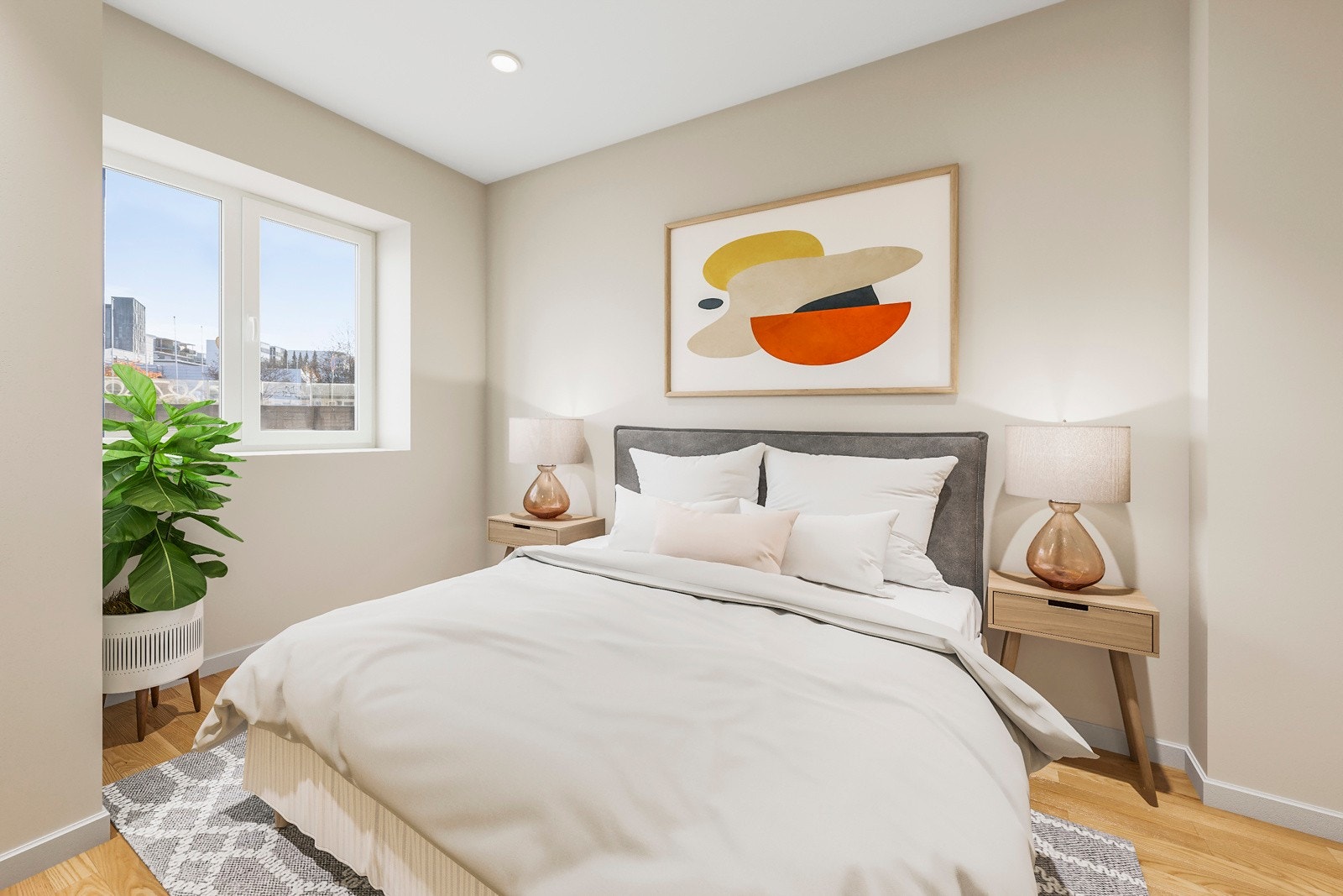 Ilustrasjonsbilde av soverom Galleribilde