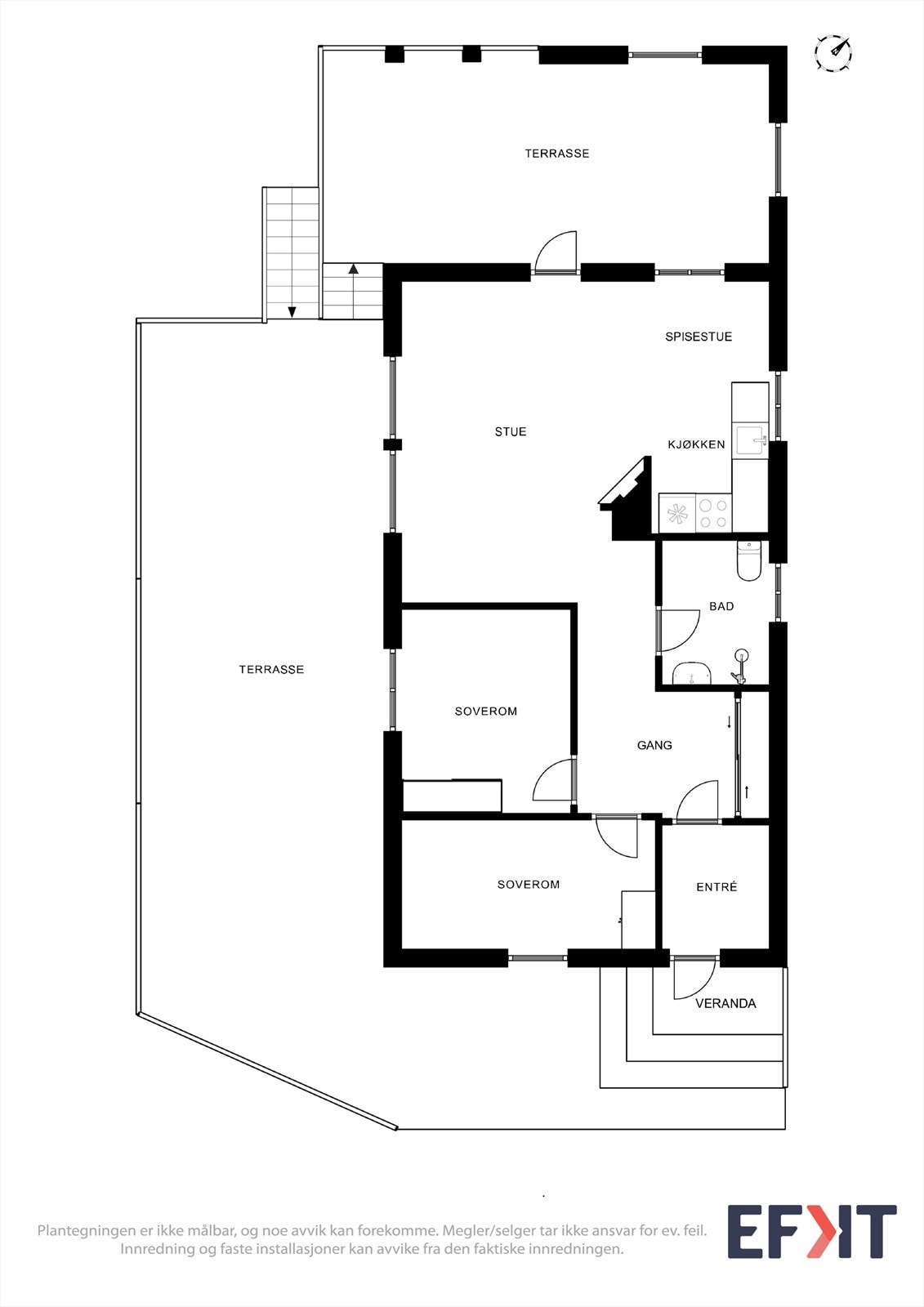 Plantegning hytte Galleribilde