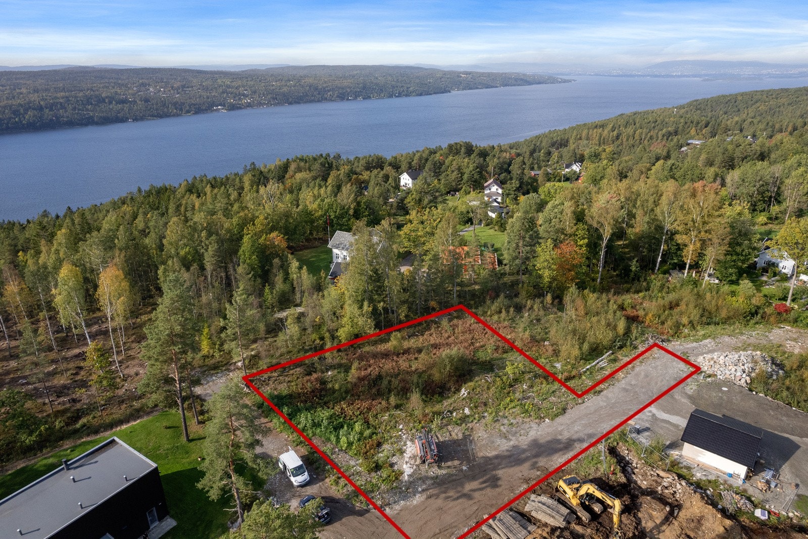 Boligtomt i Framveien på Svartskog - illustrasjon av tomtestørrelse Galleribilde