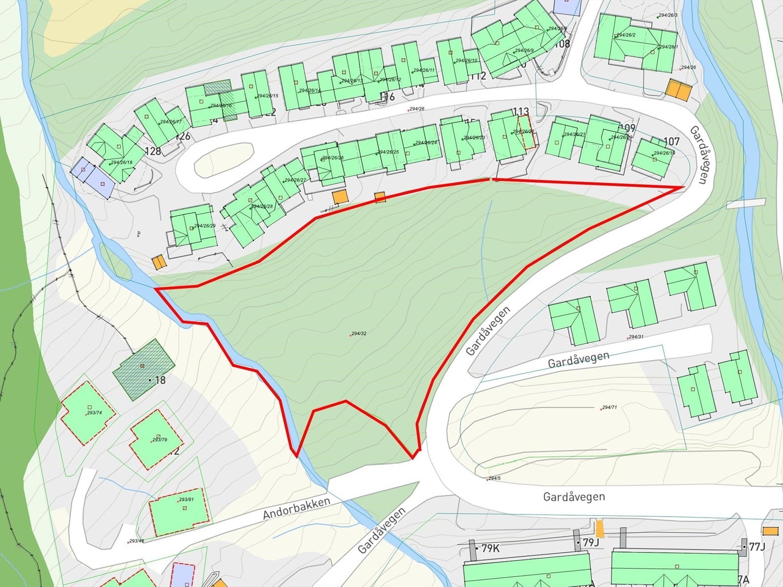 Kart med markering ca. tomtegrense.jpg Galleribilde