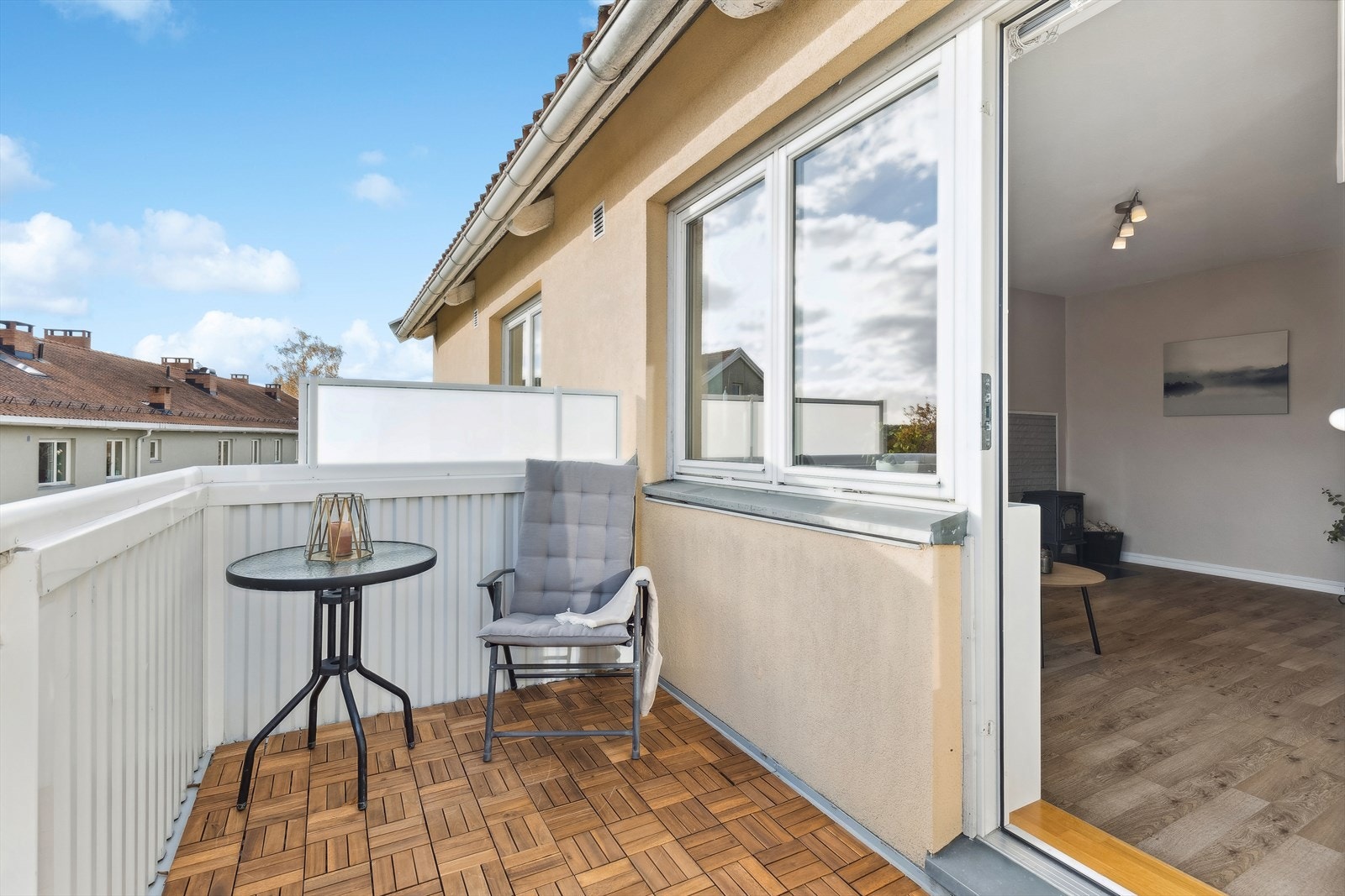 Balkongen har utgang fra stuen. Galleribilde
