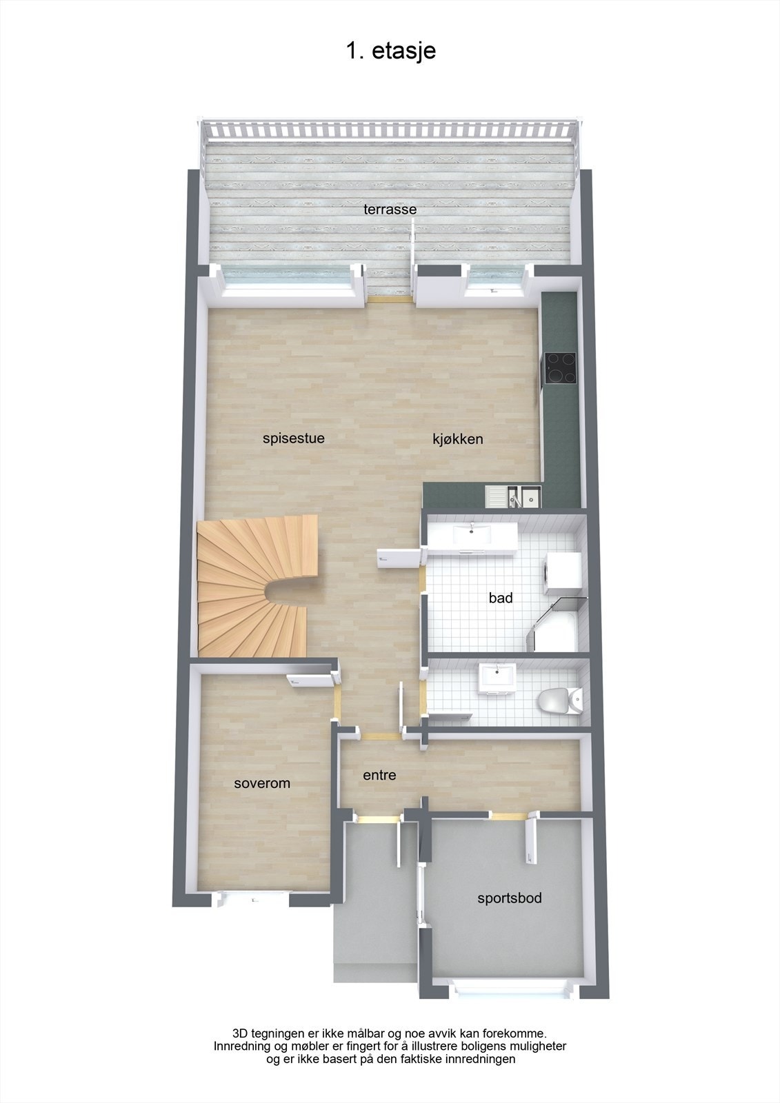 Plantegning 1. etg Galleribilde