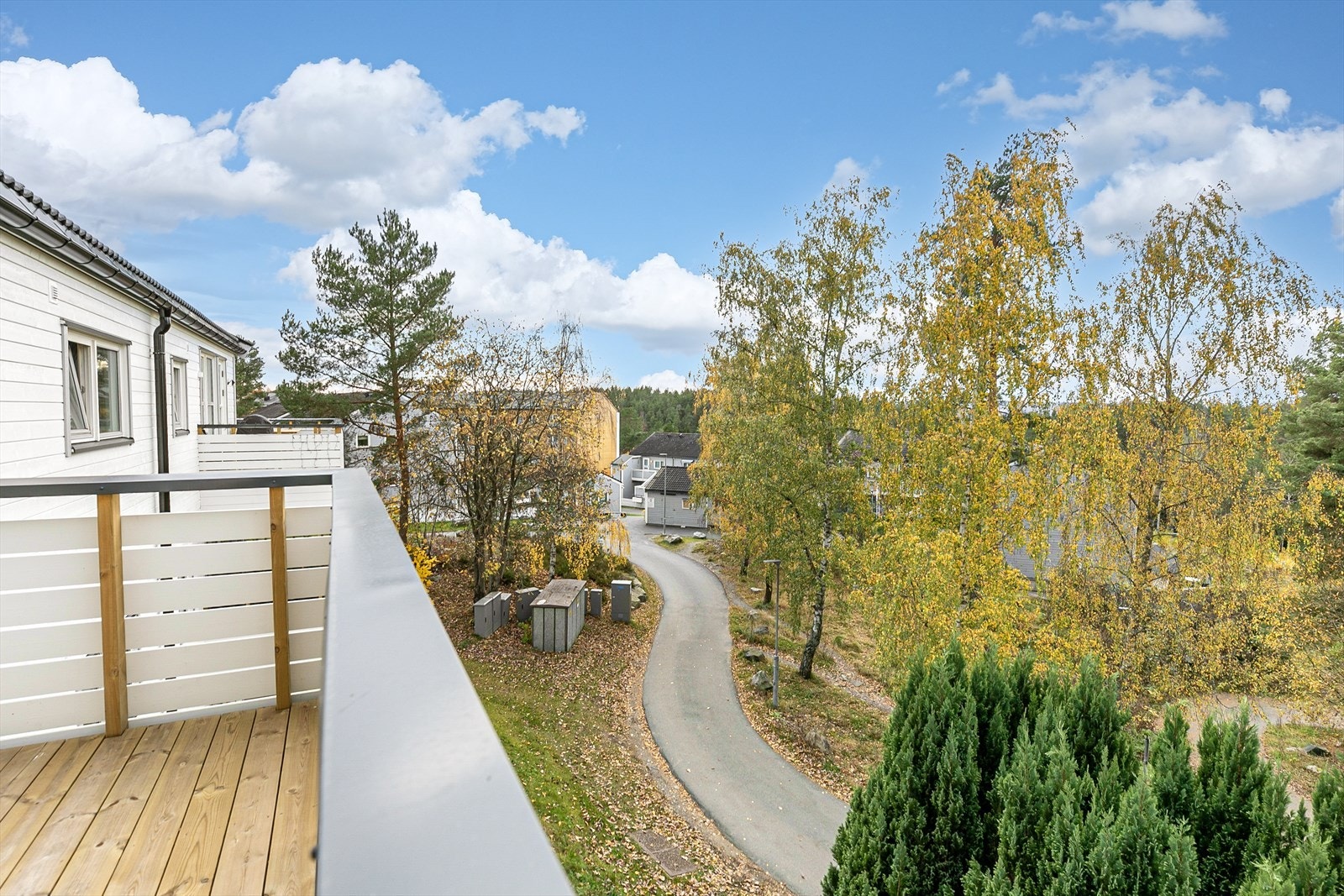 Hyggelig utsyn fra balkong Galleribilde