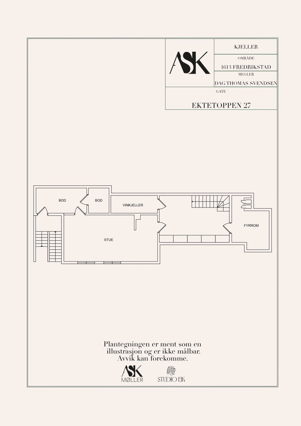 Plantegning kjeller. Galleribilde