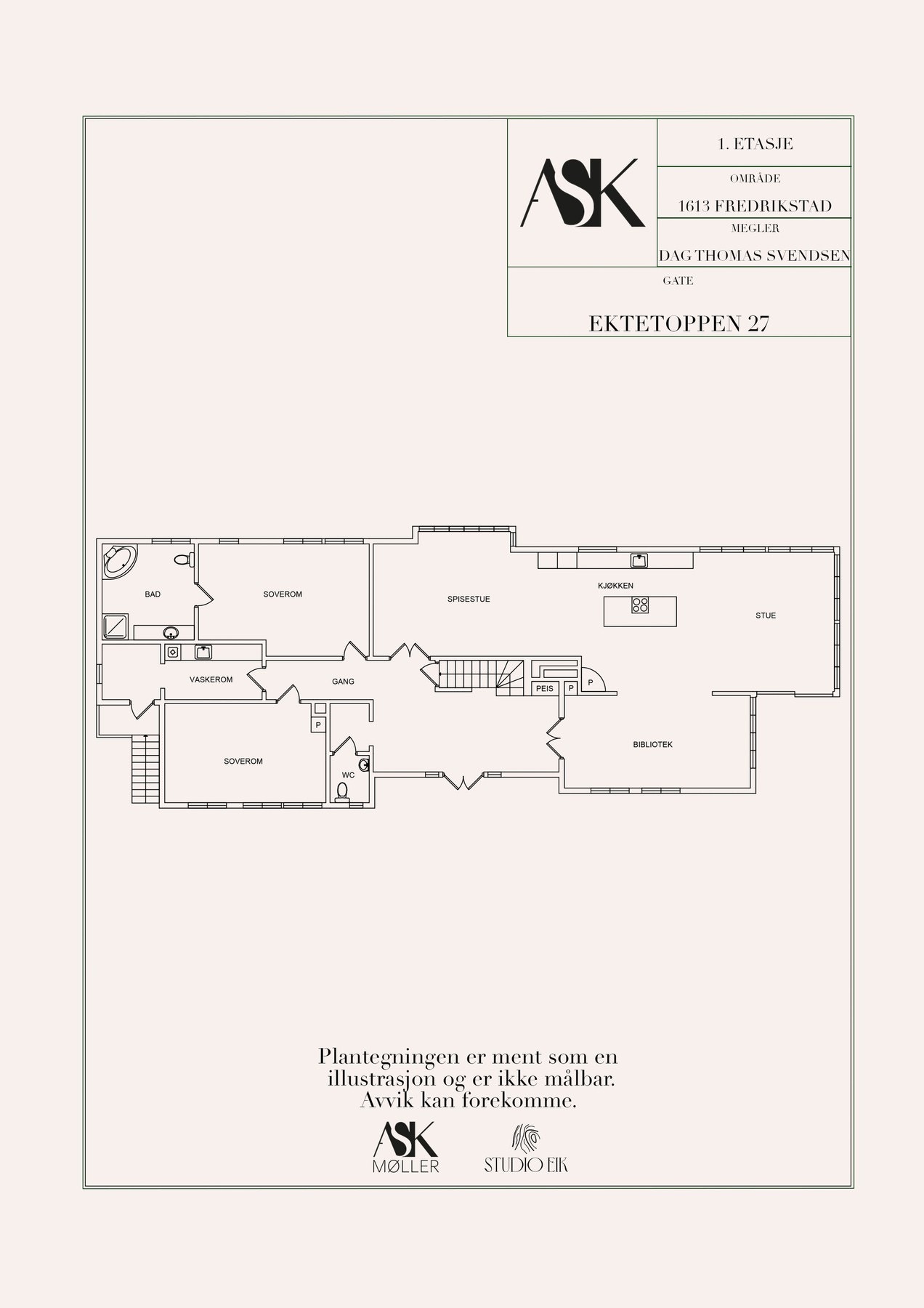 Plantegning 1. etasje. Galleribilde
