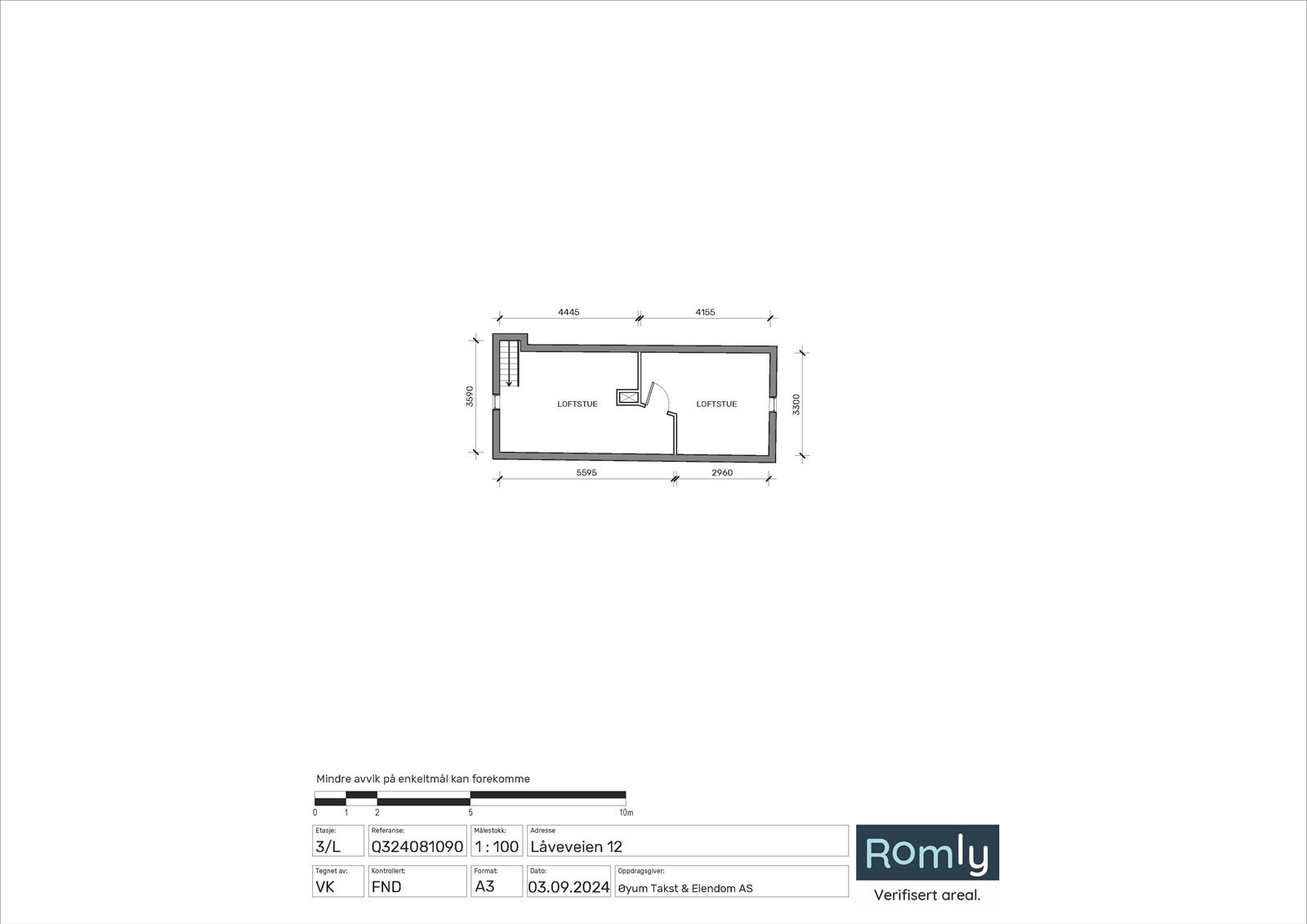 Plantegning loft Galleribilde