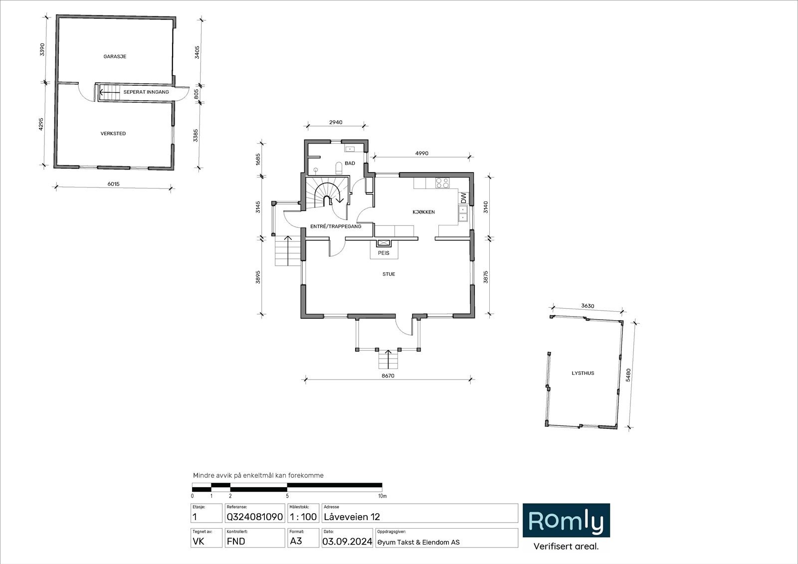 Plantegning 1. etasje Galleribilde