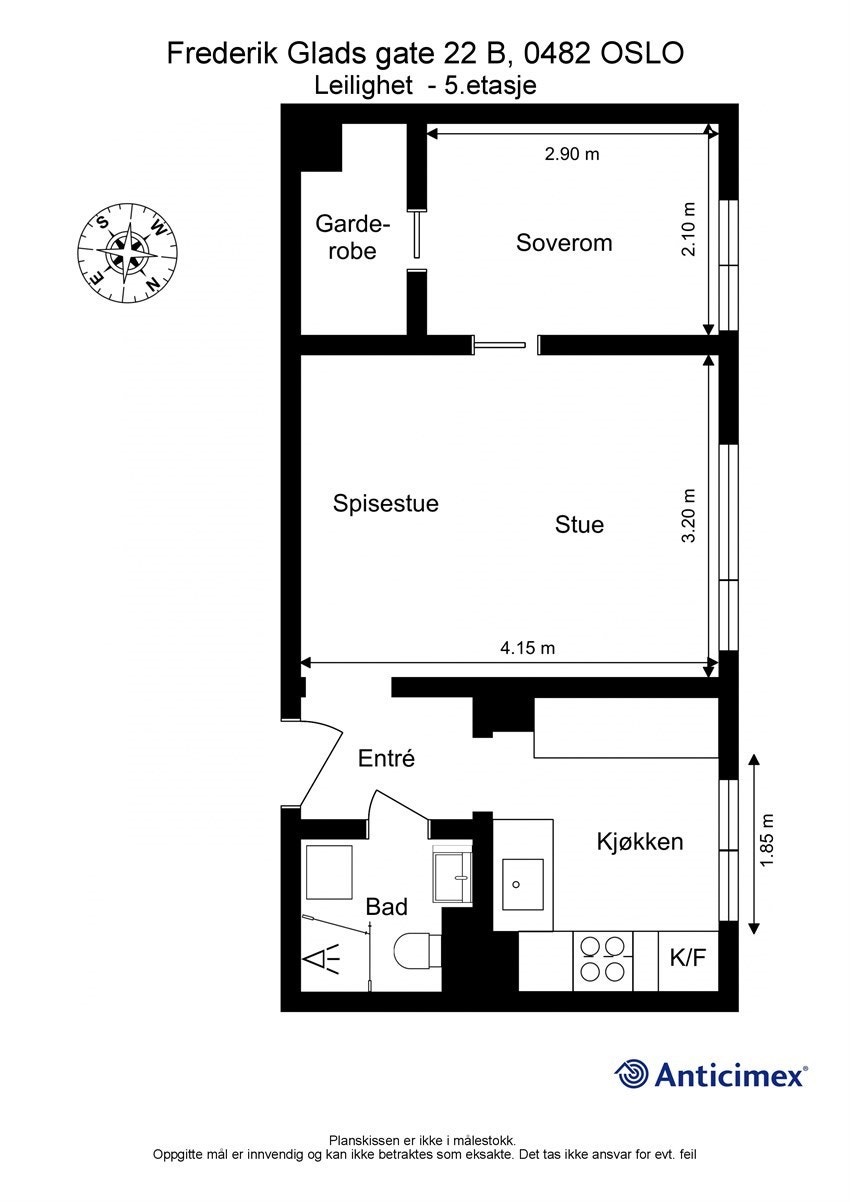 Plantegning i 2D. Galleribilde