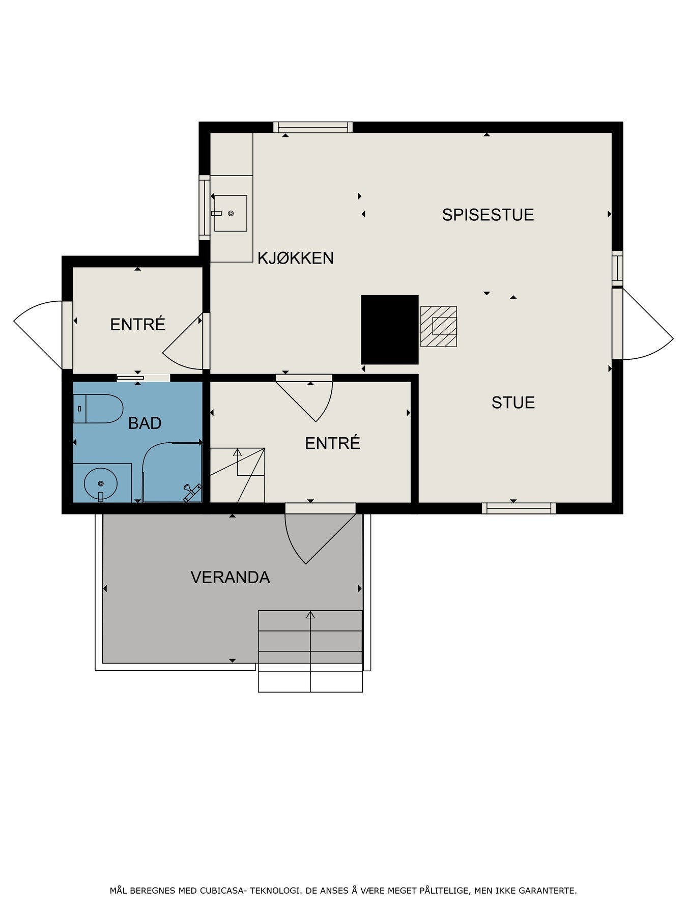 Plantegning 1. etasje Galleribilde