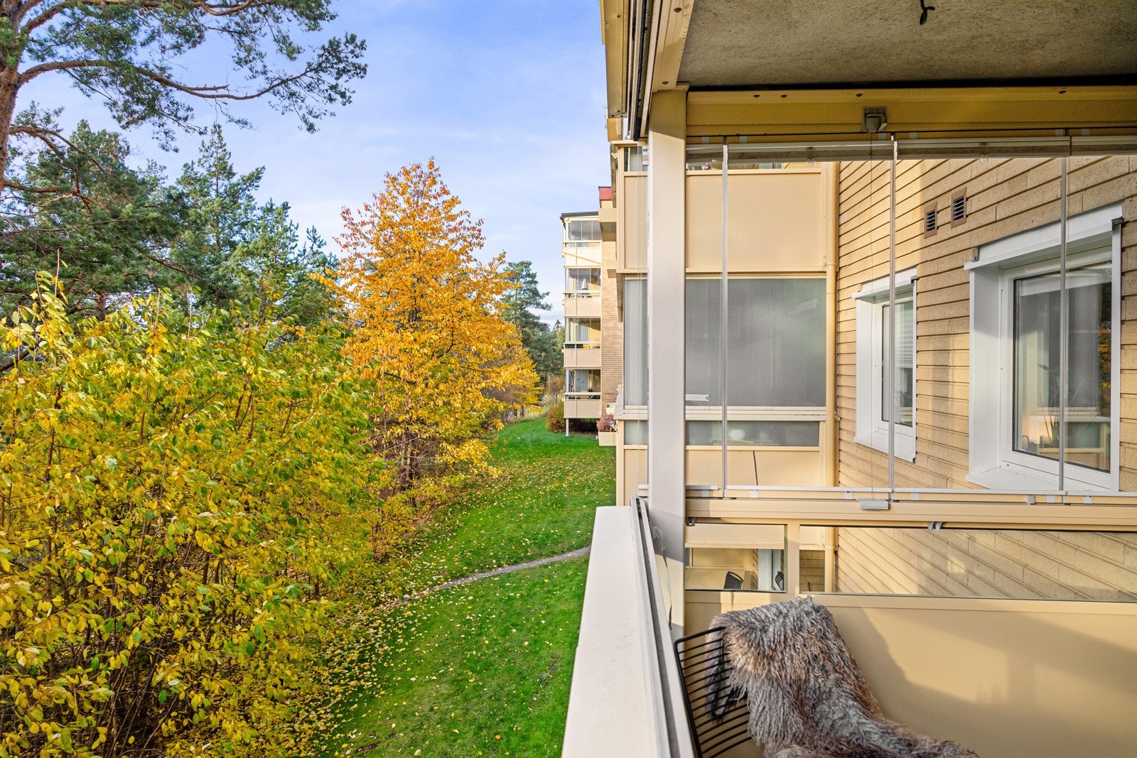 Boligens interne plassering gjør at leiligheten er svært skjermet. Galleribilde