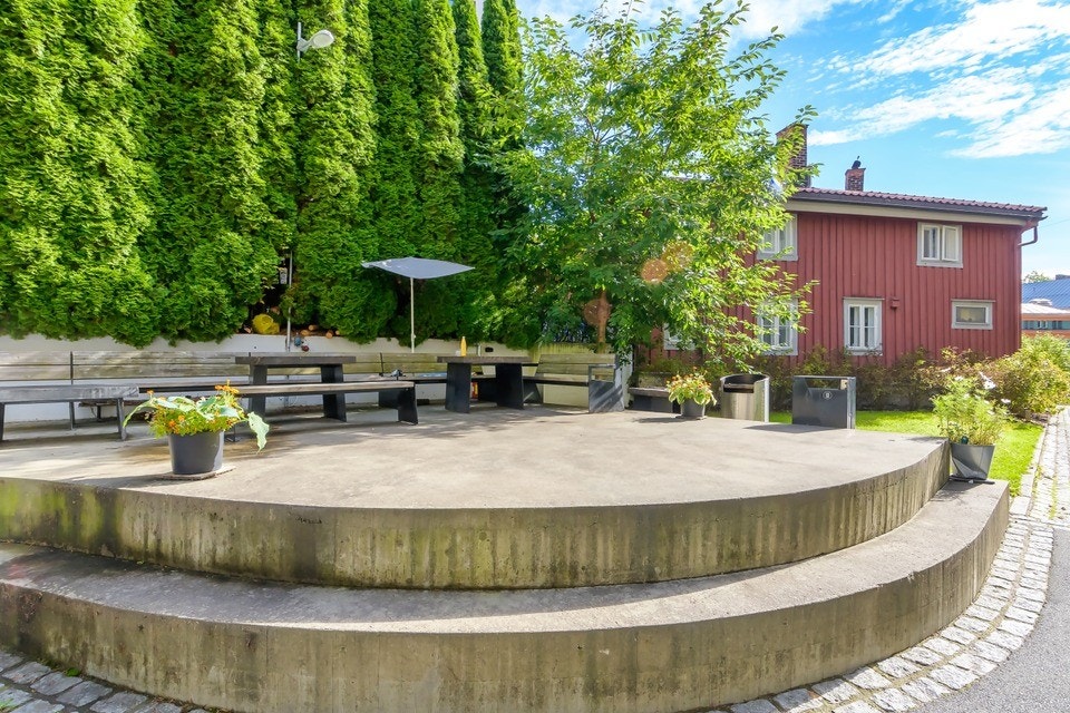 Det er også felles sykkelparkering, vaskeri og hobbyrom i borettslaget. Galleribilde