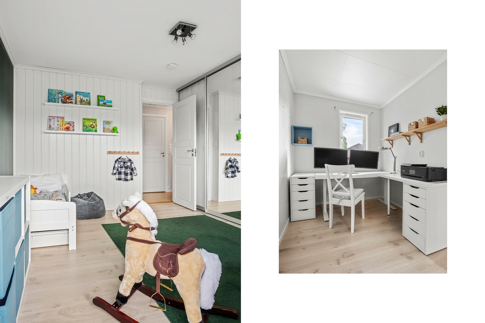 Collage - de to soverom i 1. etg Galleribilde