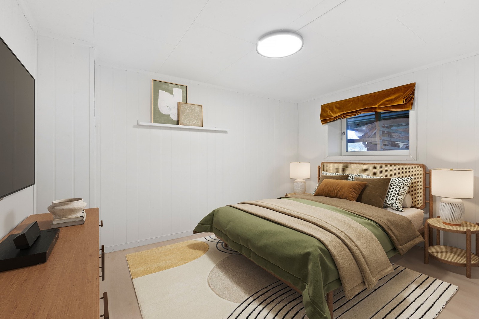 Rom i kjeller benyttet til soverom. Galleribilde