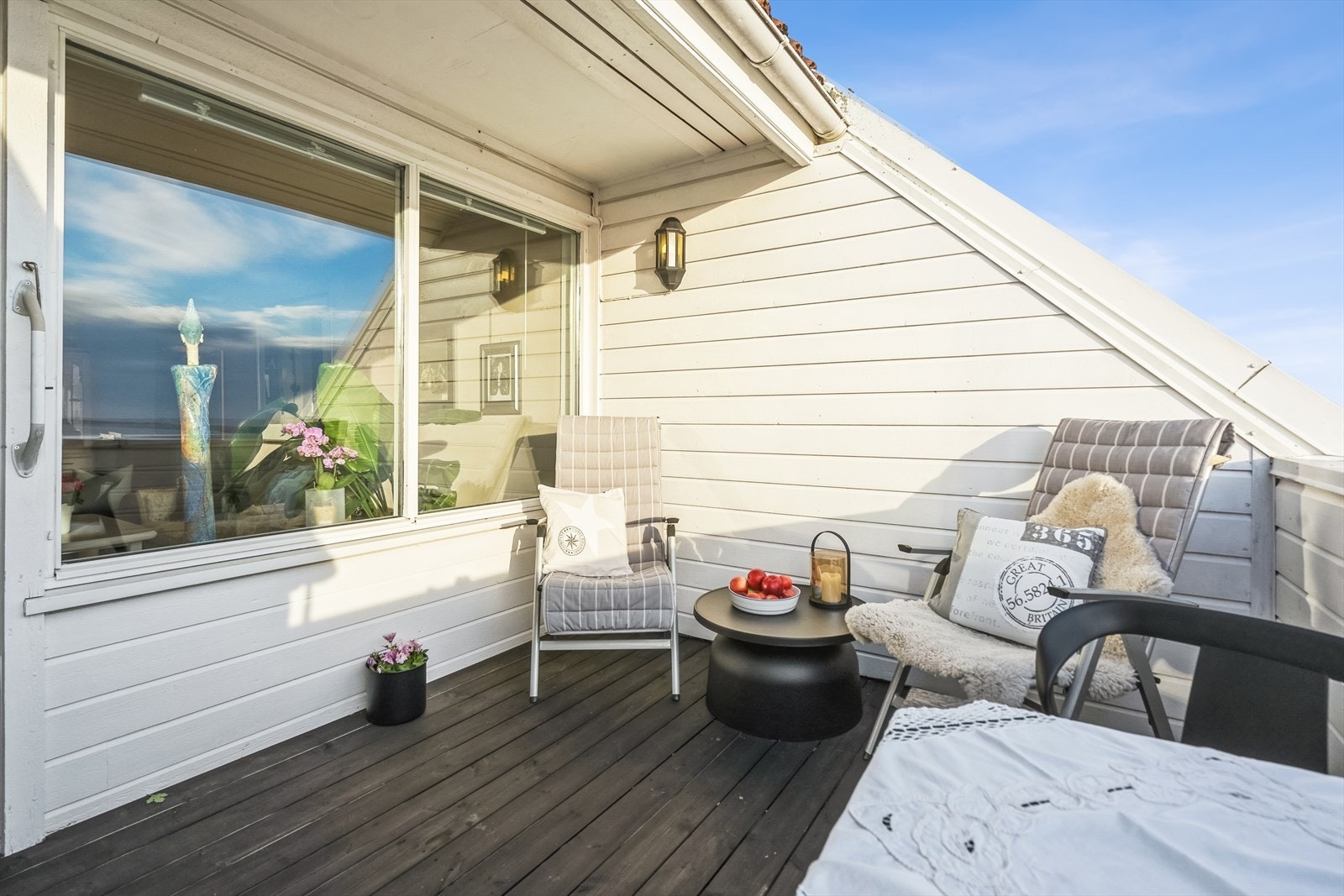 Takterrassen er litt overbygget. Galleribilde