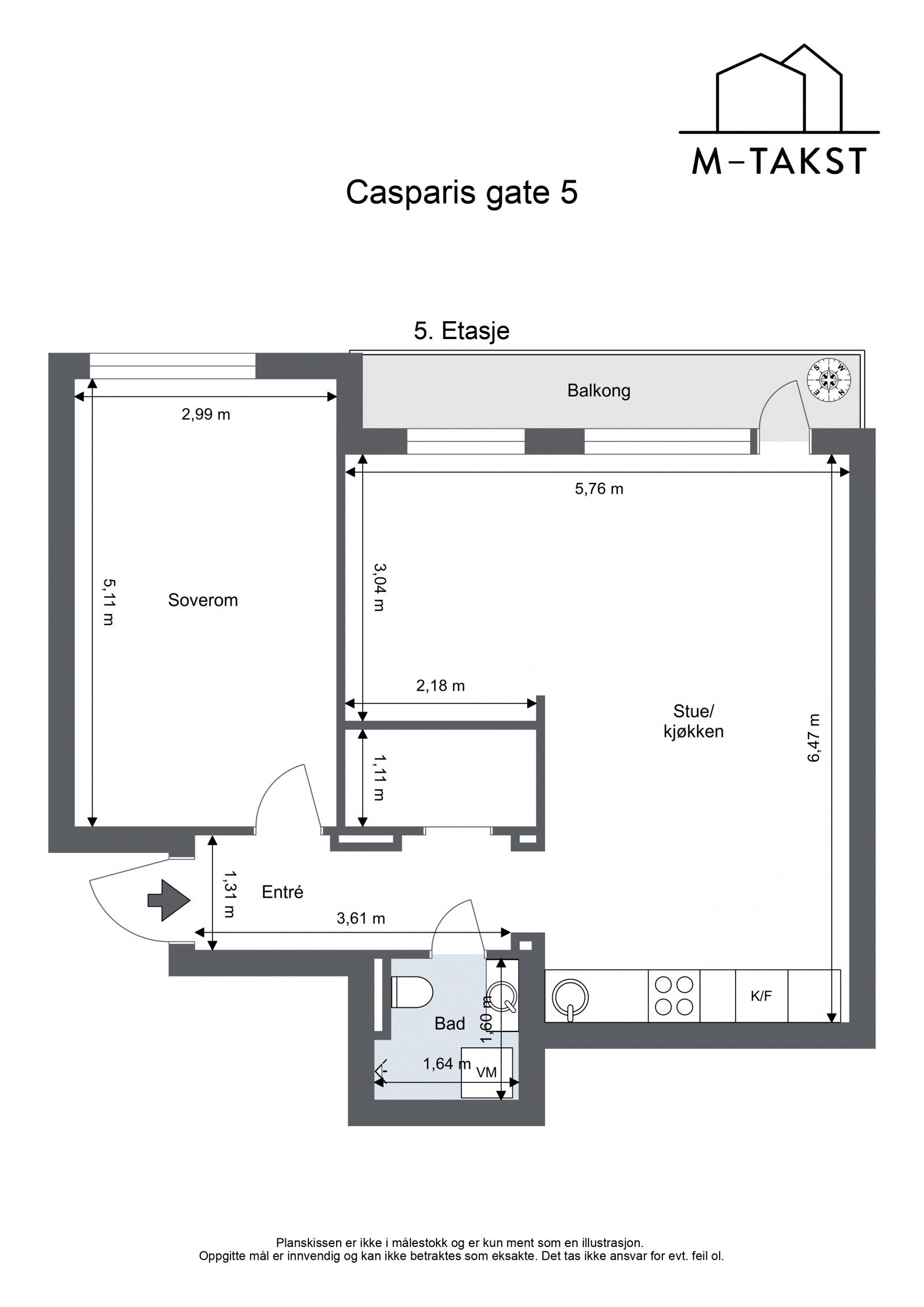 Plantegning - 5. Etasje Galleribilde