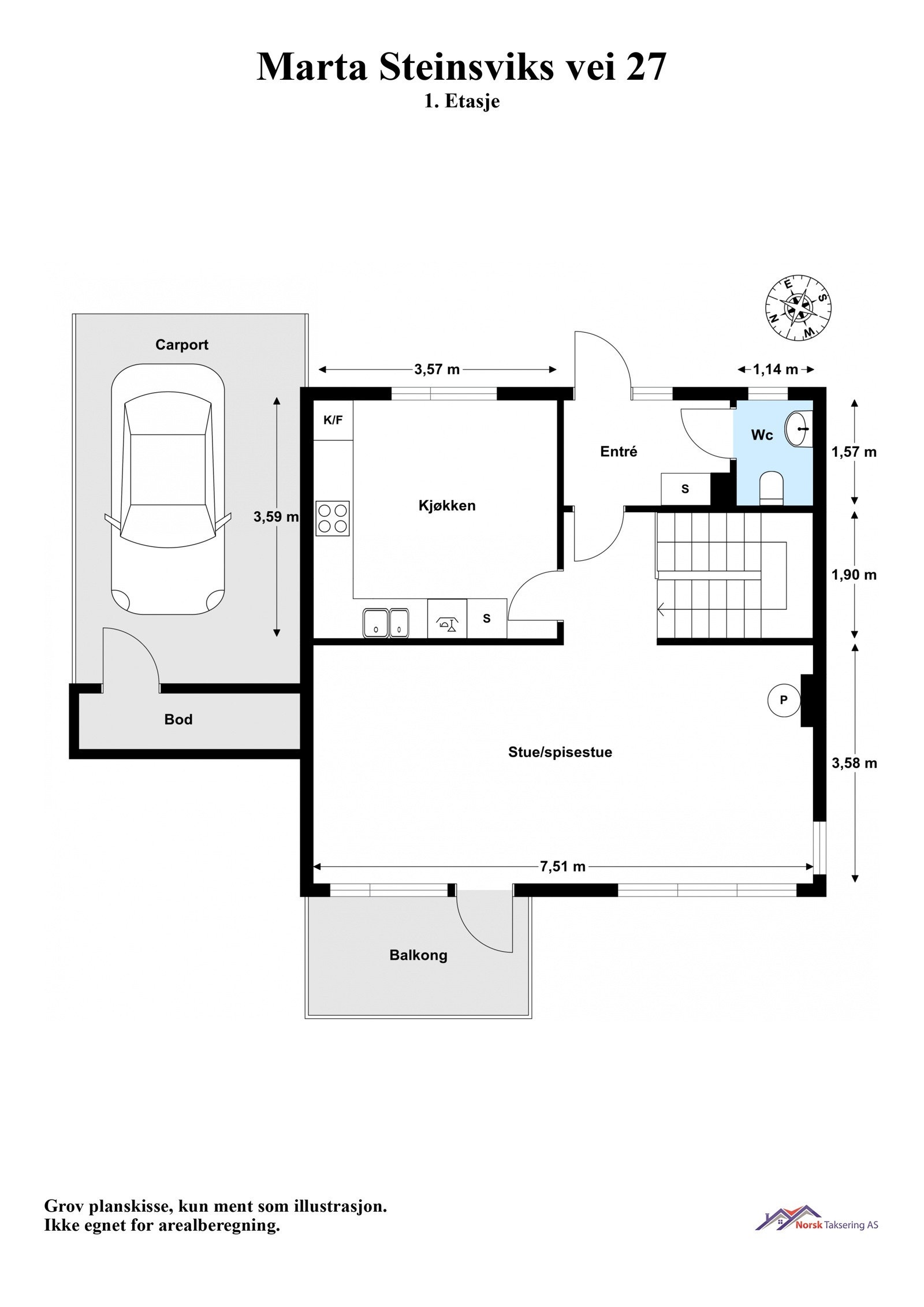 Planskisse 1. etasje Galleribilde