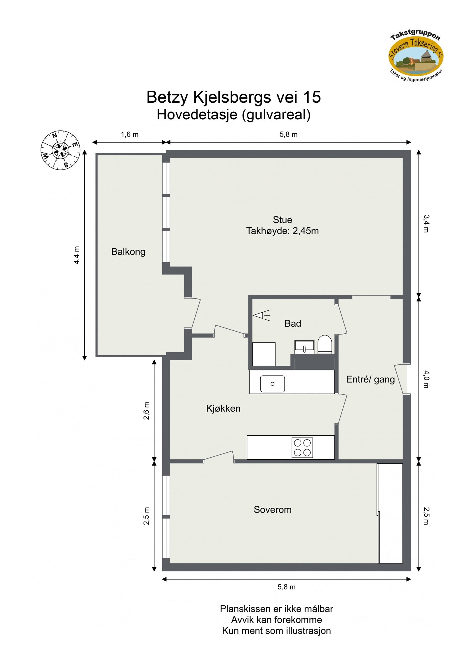Målbar plantegning. Galleribilde