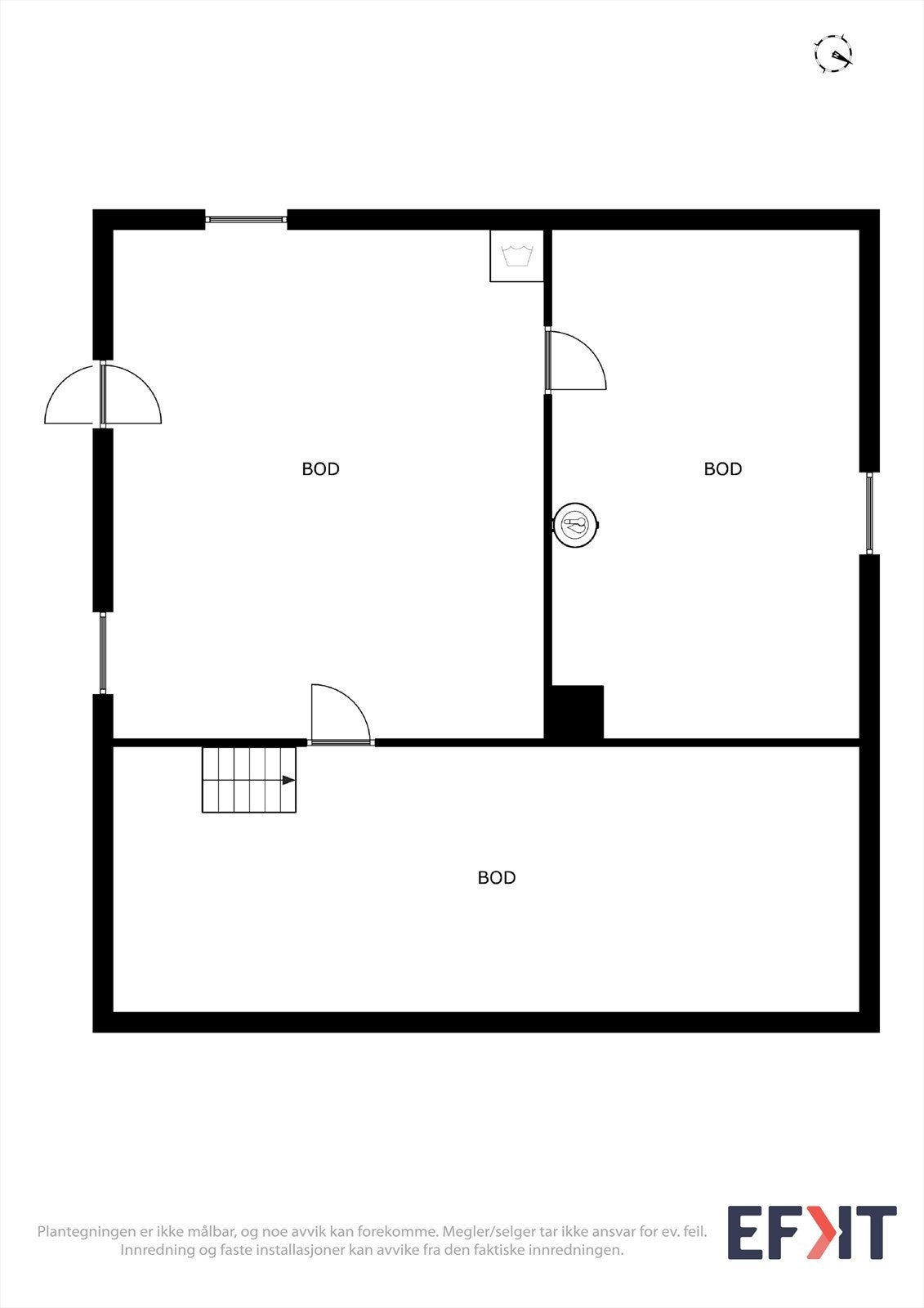 Planskisse - kjeller. Galleribilde