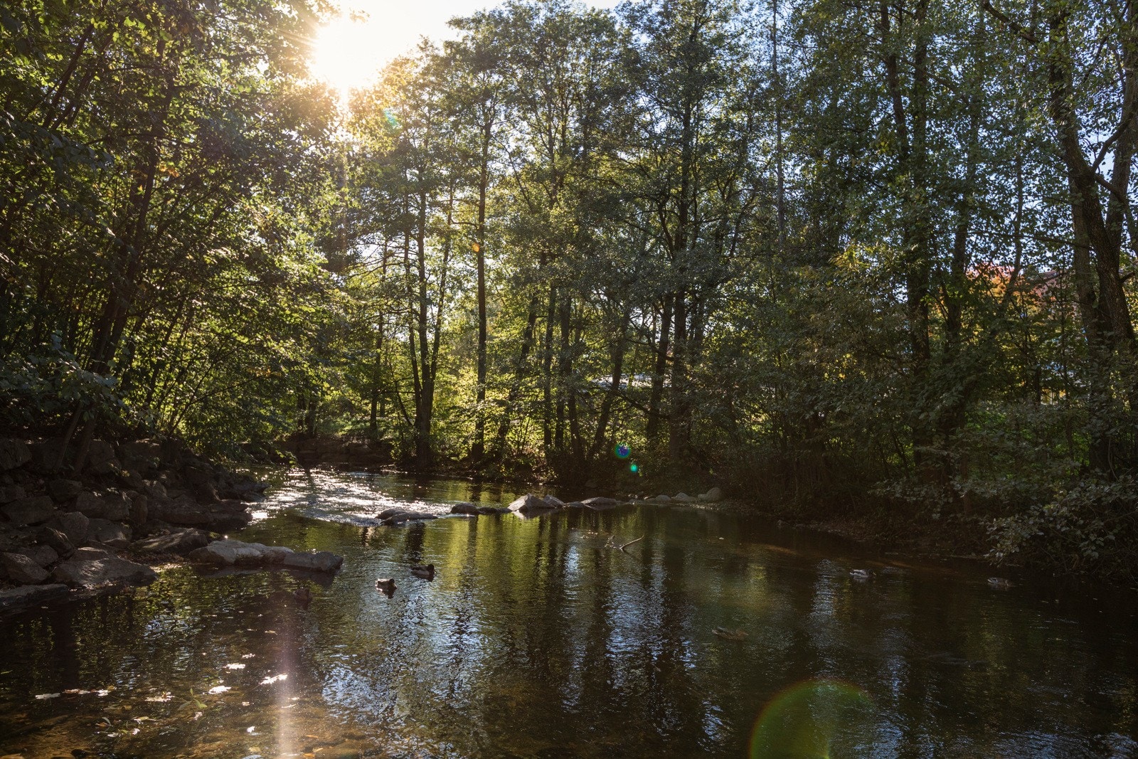 Her renner også Akerselva, med herlige tur- og rekreasjonsmuligheter. Galleribilde