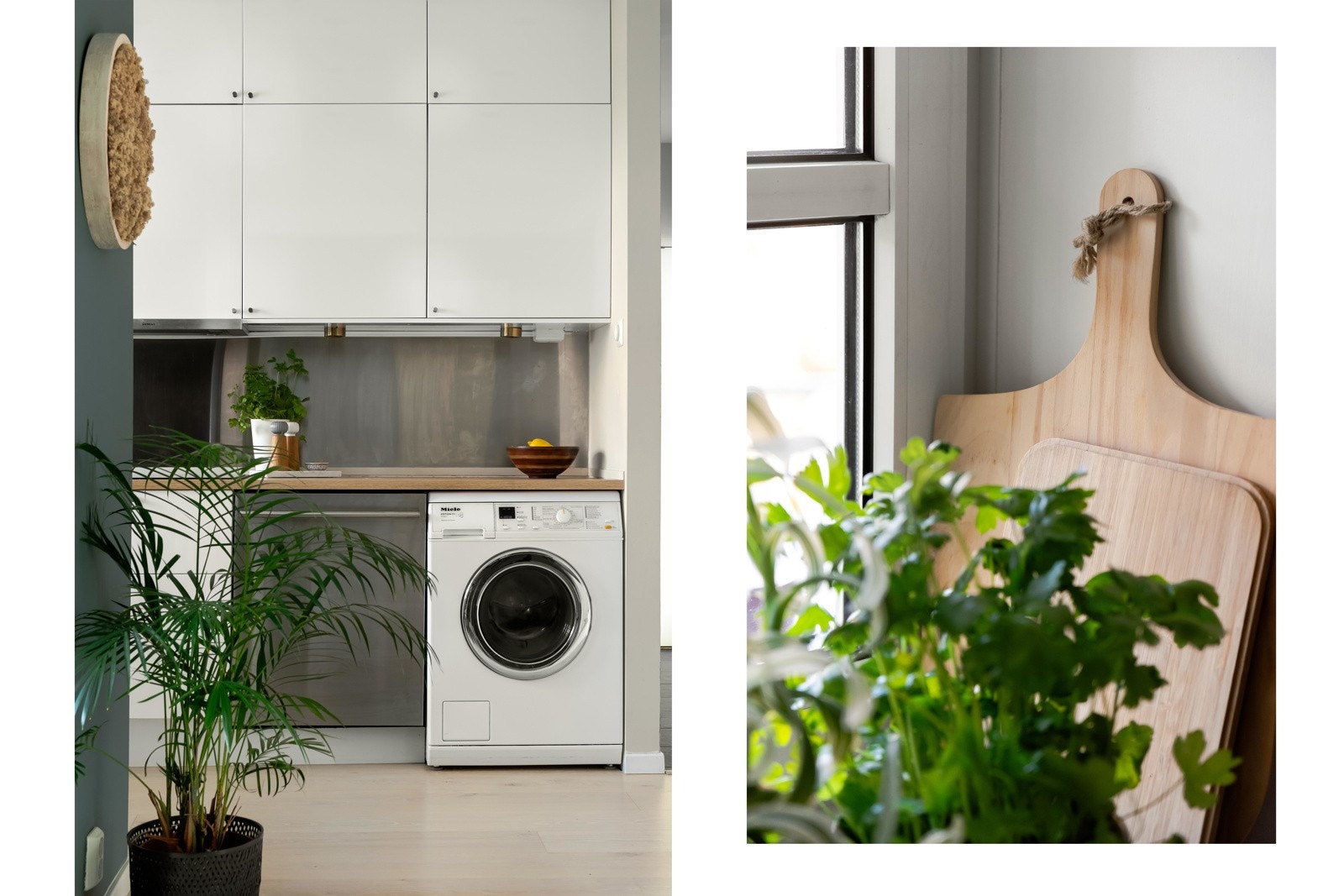 Her er det også plass og opplegg til vaskemaskin. Galleribilde