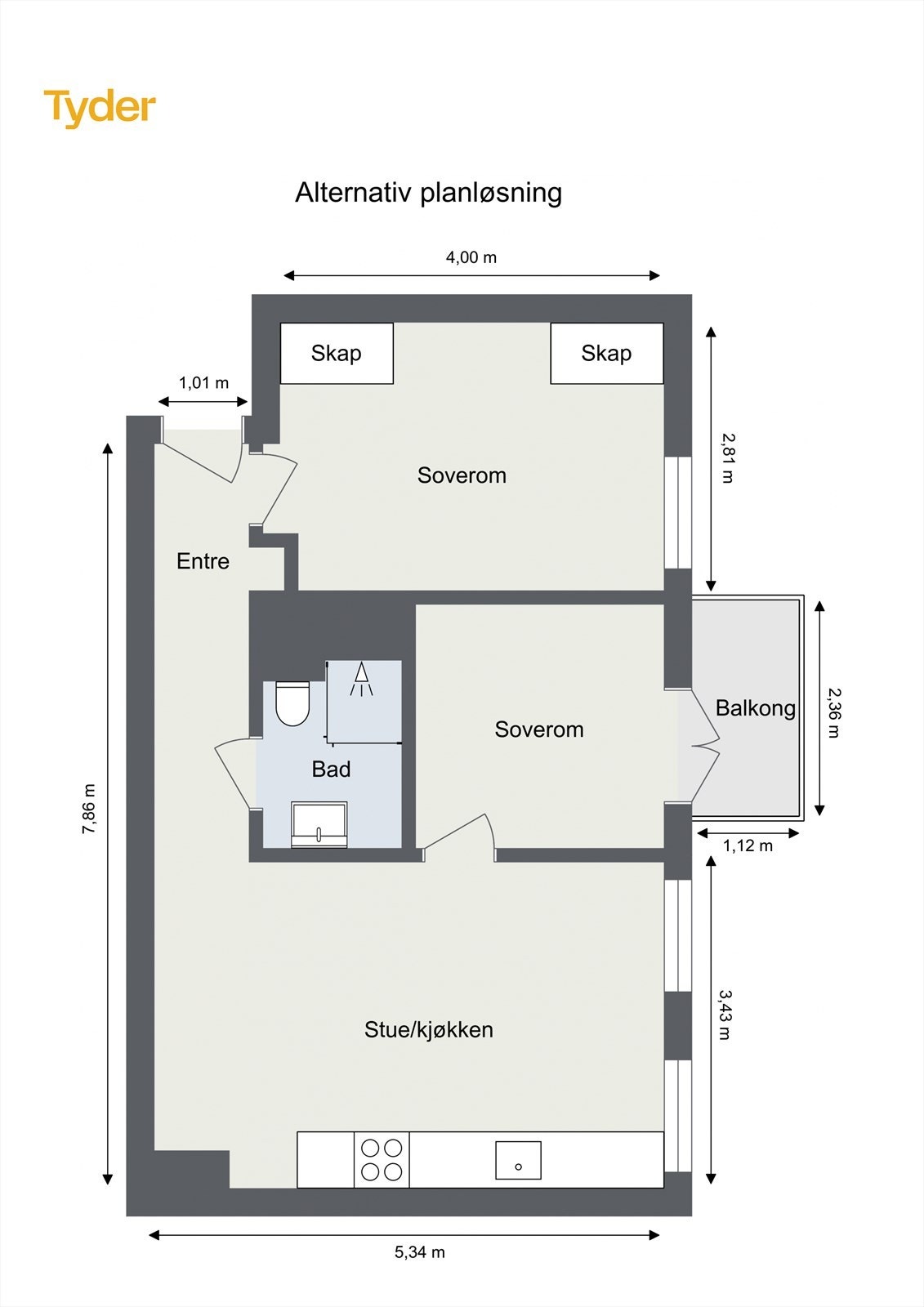 Alternativ planskisse. Galleribilde