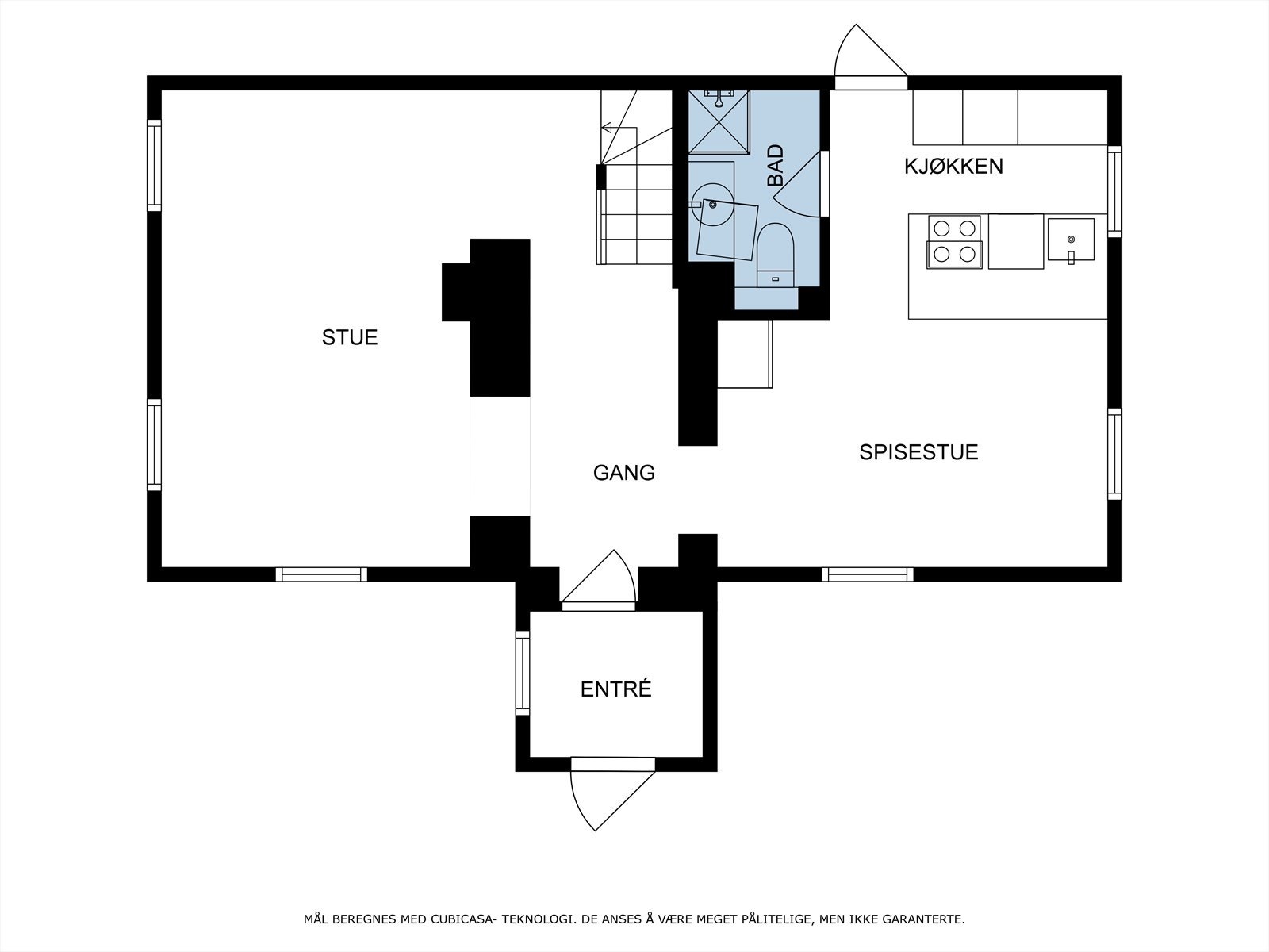 Plantegning 1. etasje Galleribilde