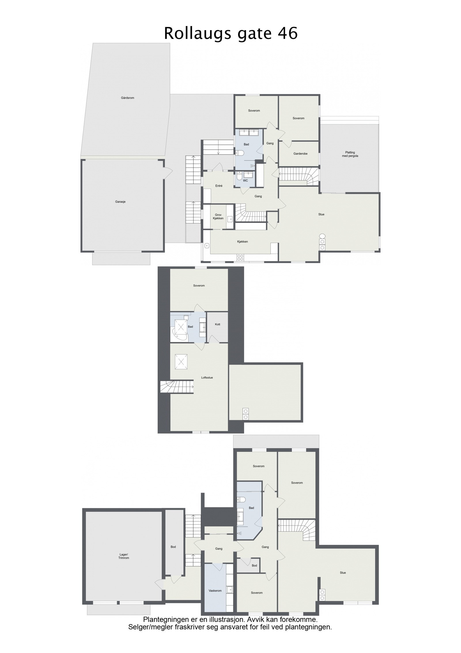 Project letterhead - Rollaugs gate 46 - 2D Floor Plan Galleribilde