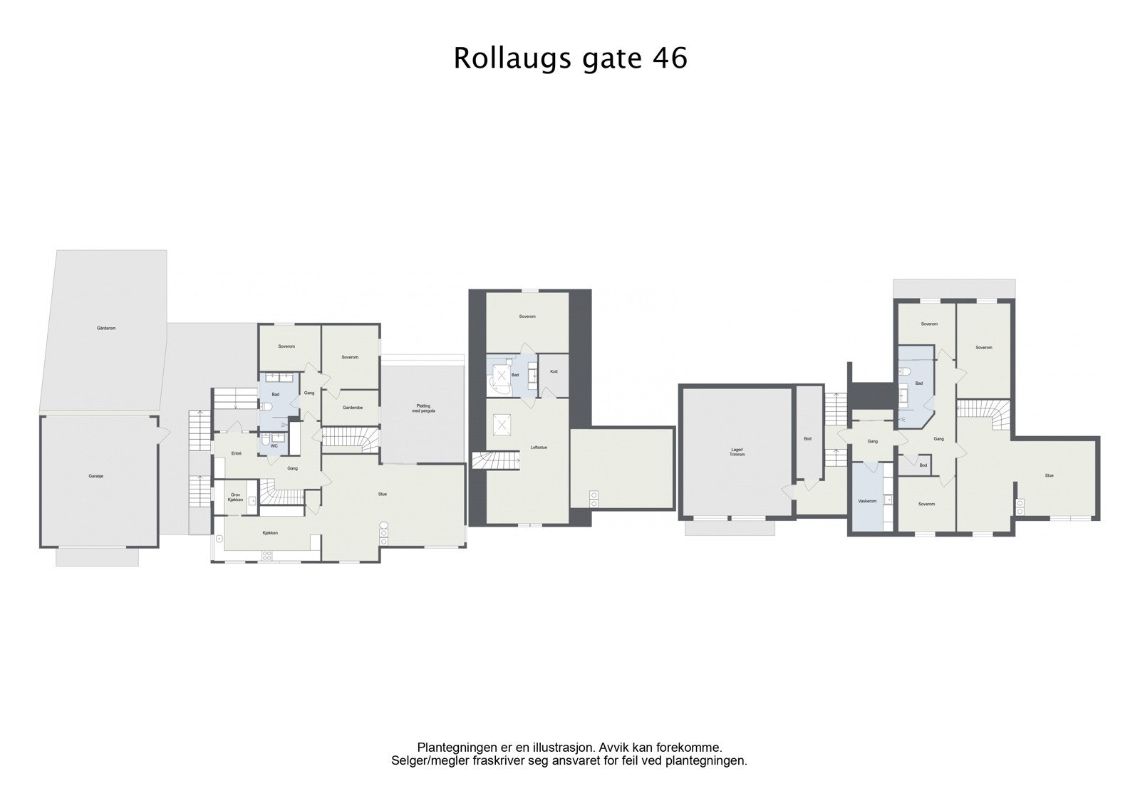 Project letterhead - Rollaugs gate 46 - 2D Floor Plan-2 Galleribilde